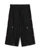 ALMOSTBLACK CROPPED WIDE PANTS