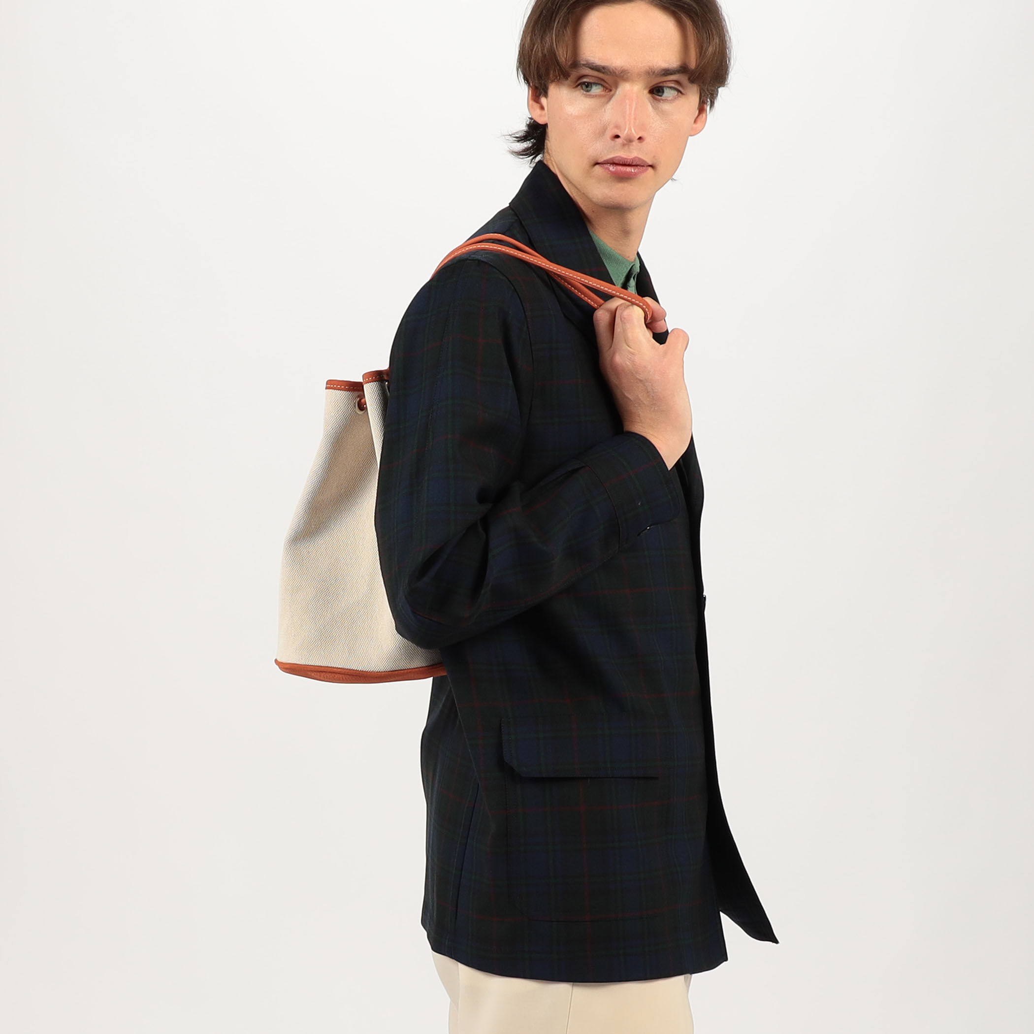 別注】Charles et Charlus Escala ヌバックキャンバスコンビ 巾着