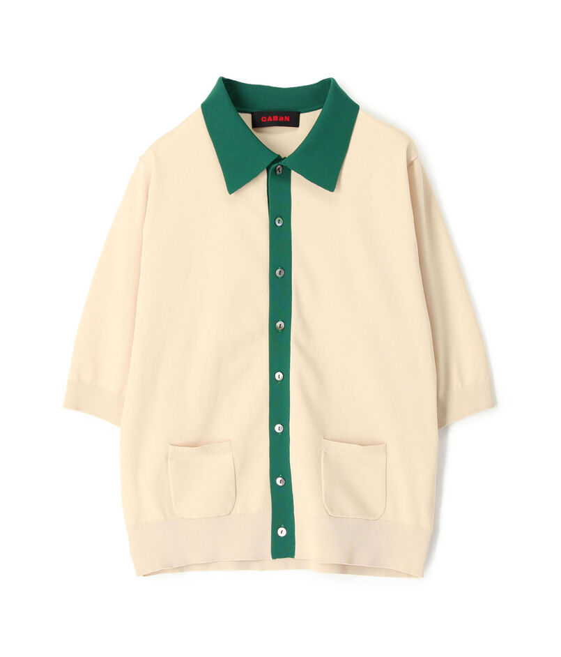 ■CABaN ポリエステル バイカラーカーディガン