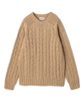 INVERALLAN ウールケーブル クルーネックプルオーバーニット