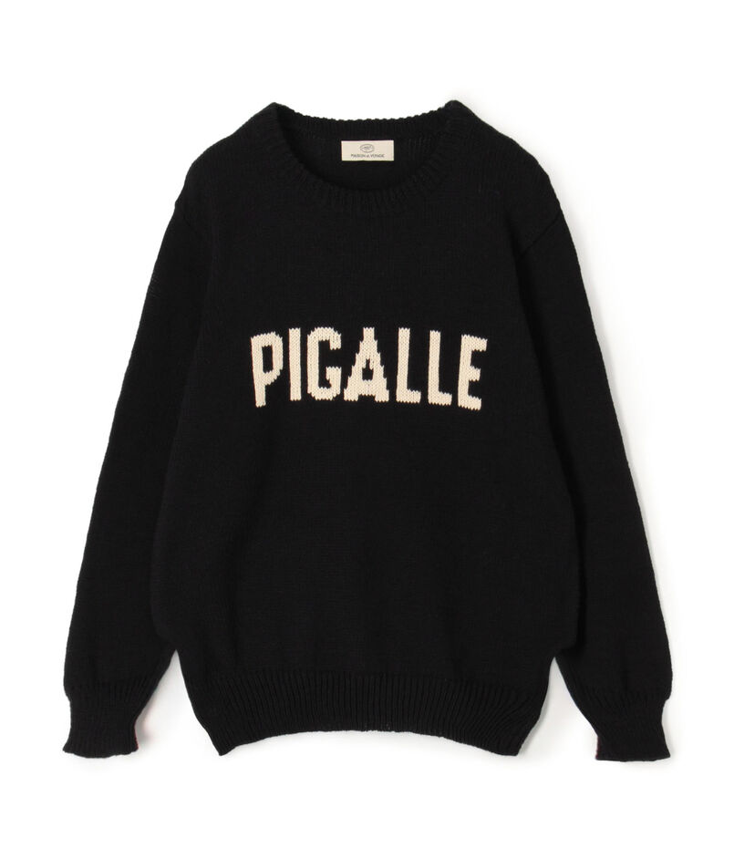 コットンインターシャロゴ クルーネックプルオーバー