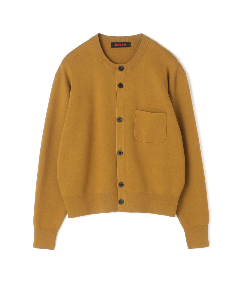 CABaN コットンカシミヤ ポケットクルーネックカーディガン