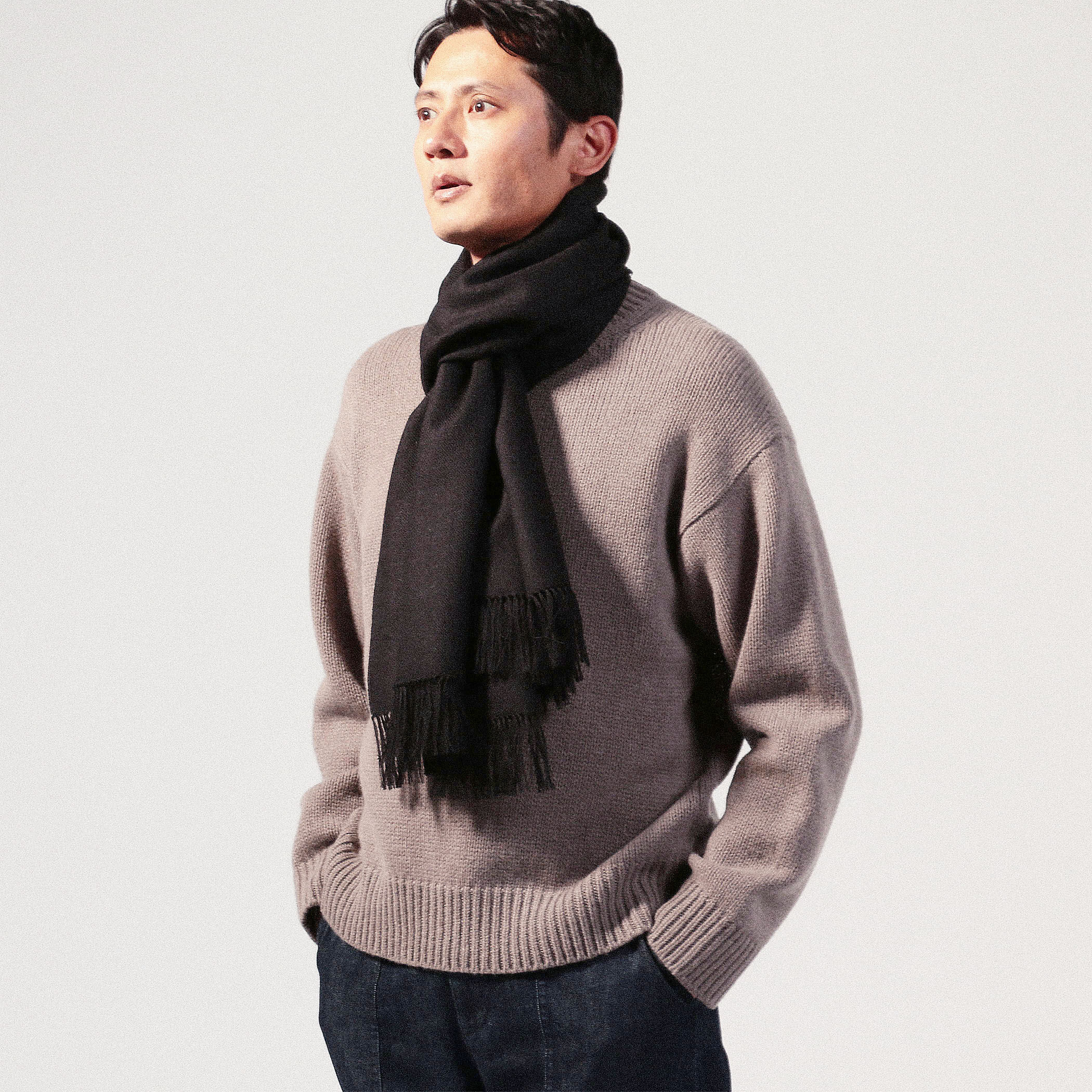 THE INOUE BROTHERS Non Brushed Large Stole アルパカ ストール 