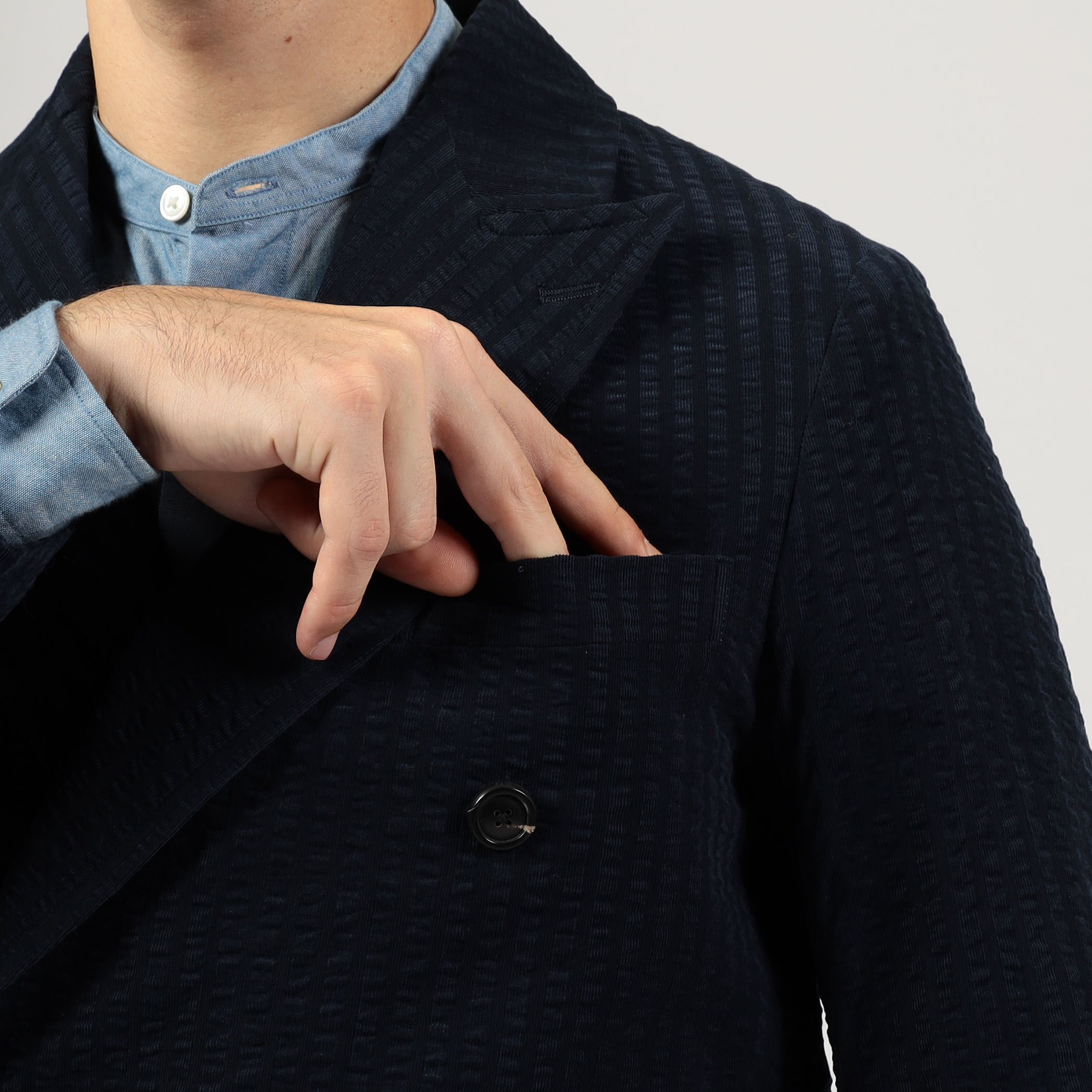 □コットンコーデュロイ ダブルブレステッド6Bジャケット ALBINI