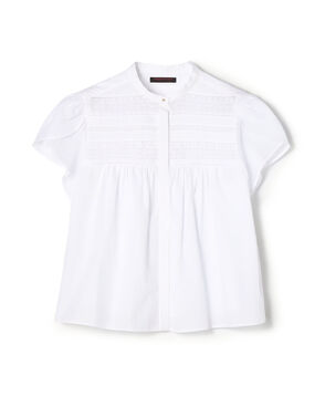 コットンコンビネーション ペタルスリーブブラウス