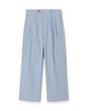 コットンナイロンツイル 2プリーツワイドストレートパンツ