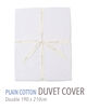 Plain Cotton duvet cover (double)