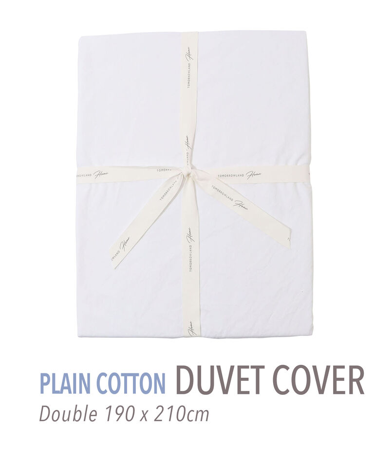 Plain Cotton duvet cover (double)