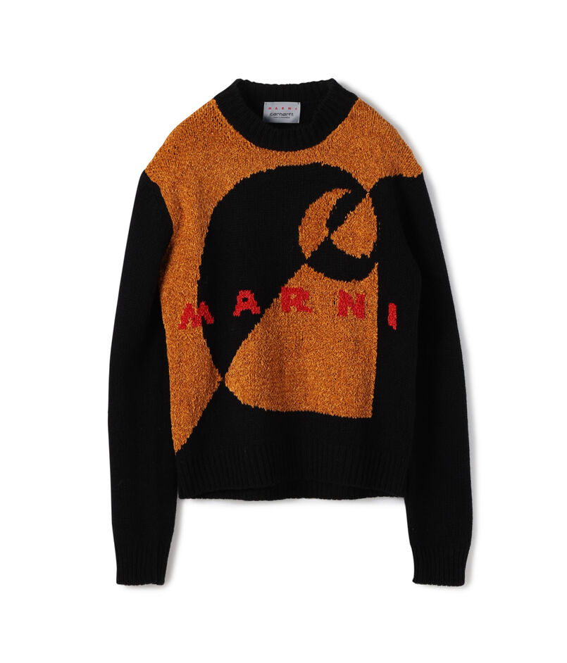 MARNI×CARHARTT WIP ロゴクルーネックセーター