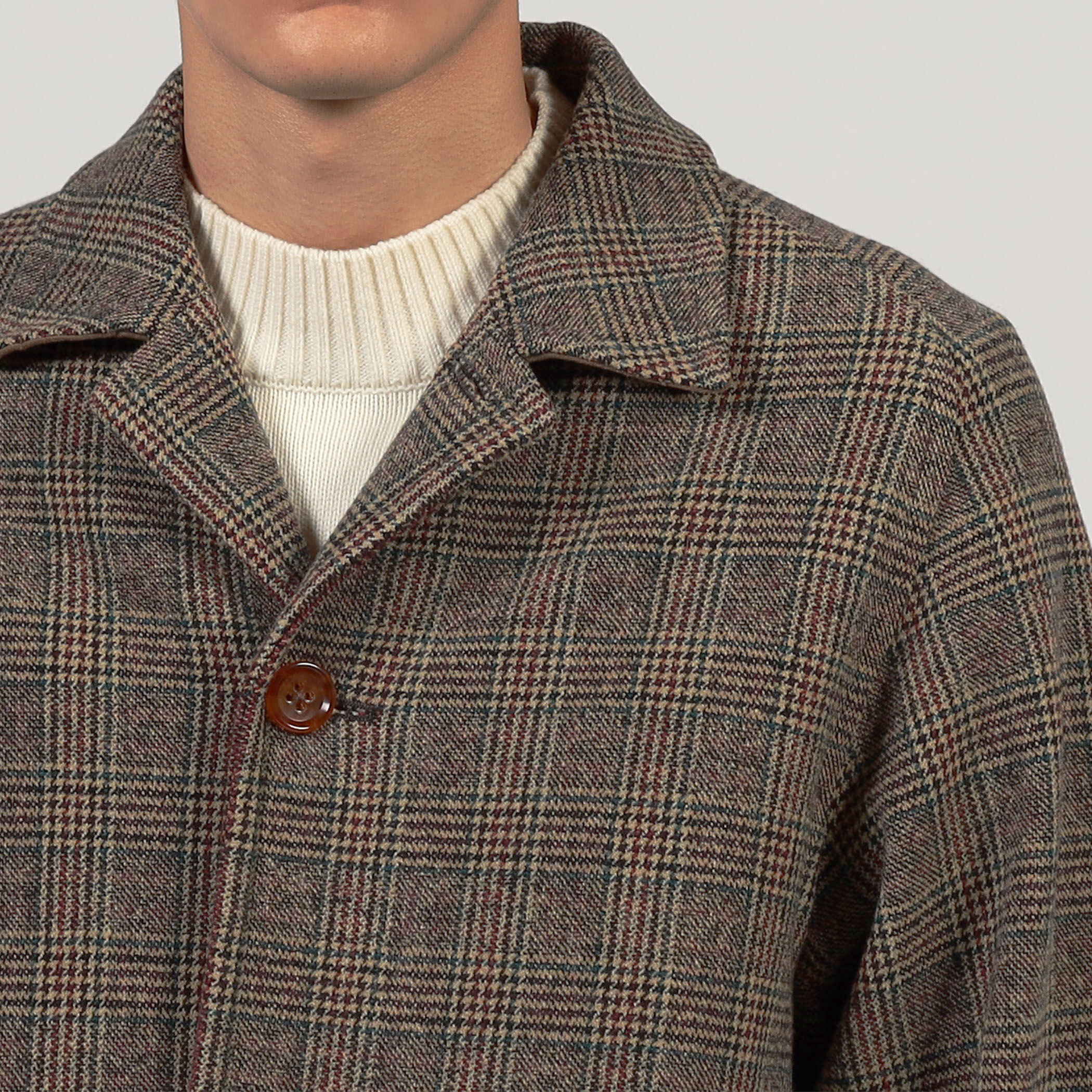 ウールナイロンポリウレタン 2WAYストレッチ ハーフコート