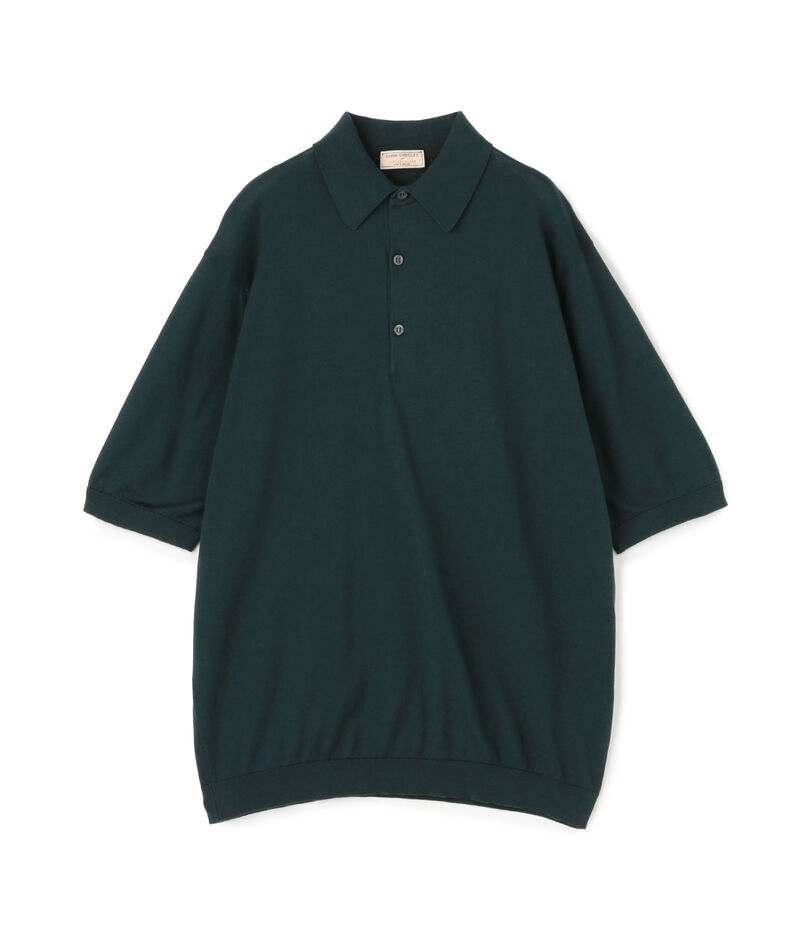 【WEB先行予約・別注】JOHN SMEDLEY コットン ポロカラーニット