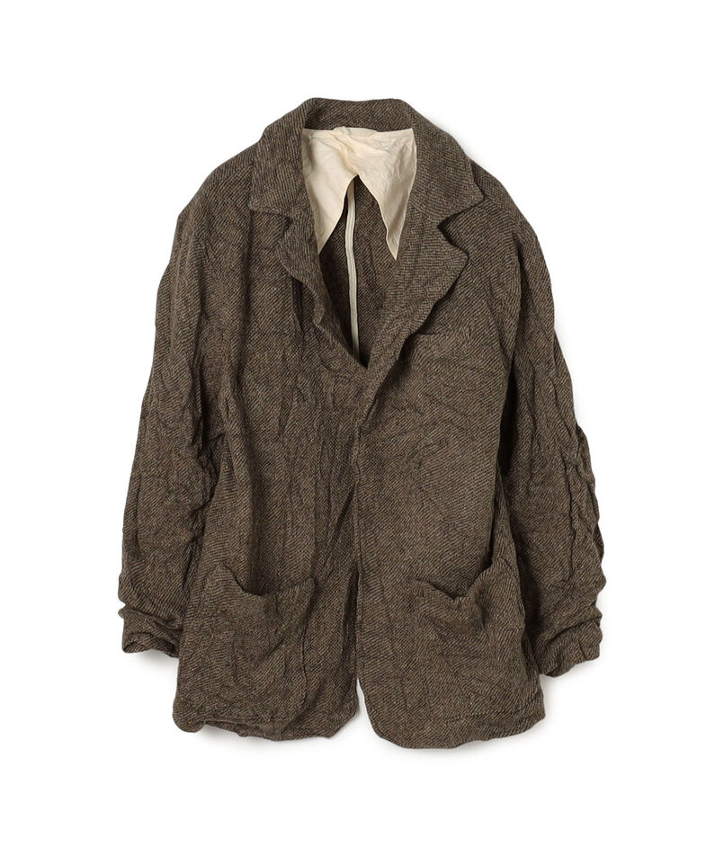 リンクルニット ボタンレスジャケット