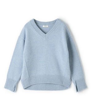 ラムカシミヤ Vネックプルオーバー