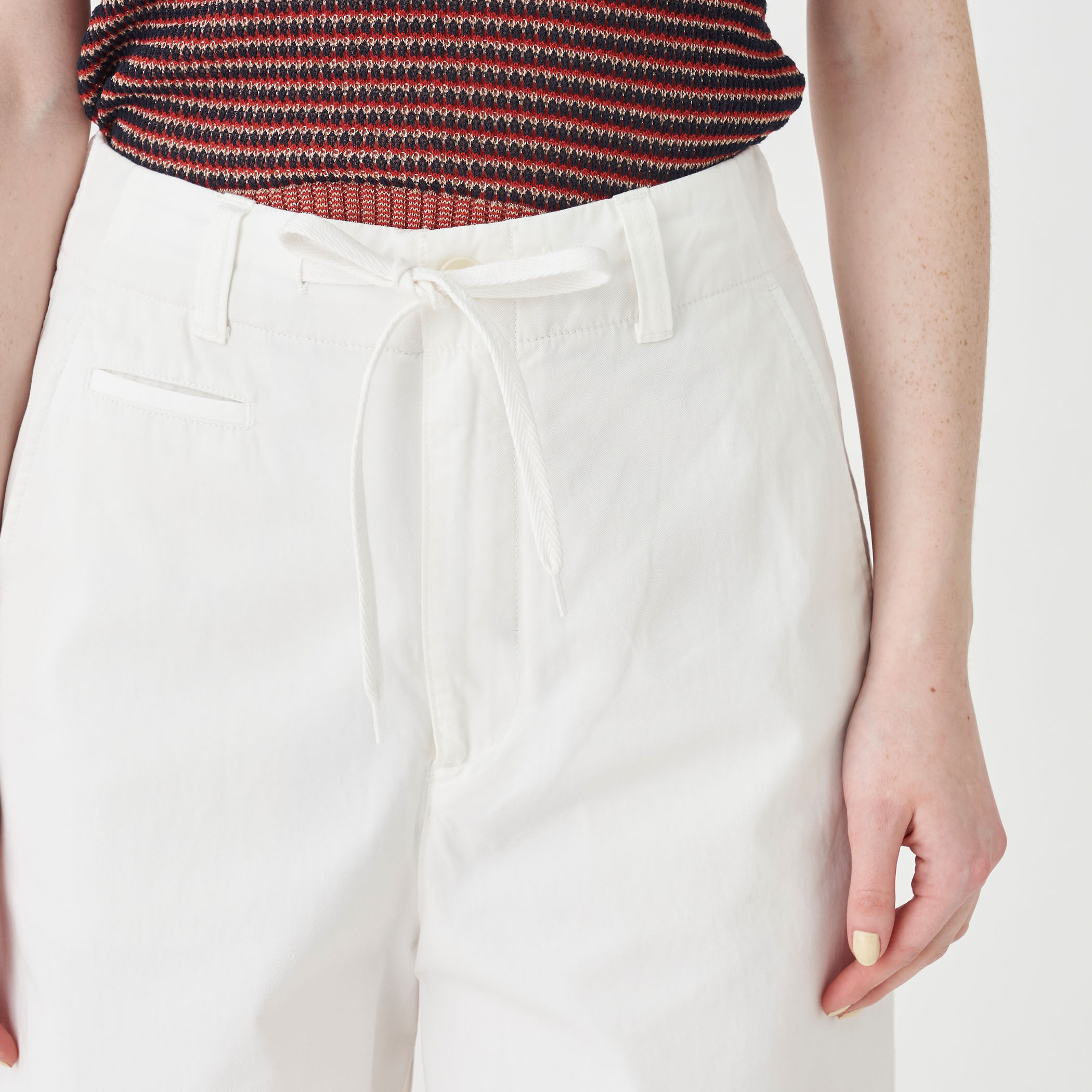 ★ドイツ発*ZARA*新作*ドローストリングリネンコットンパンツ/WH ドローストリングバレルパンツ - グレーマール | ZARA Japan / 日本