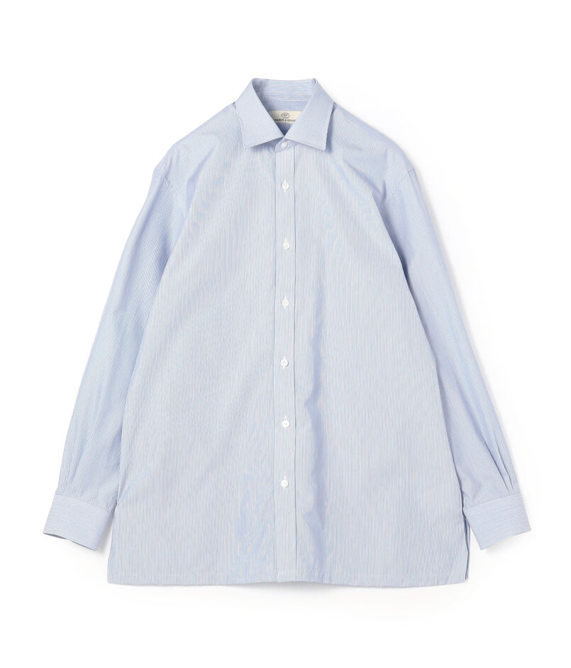 120/2コットンポプリン ワイドスプレッドカラーシャツ