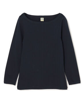 FLORE FLORE STEFFI TEE コットン ボートネックTシャツ