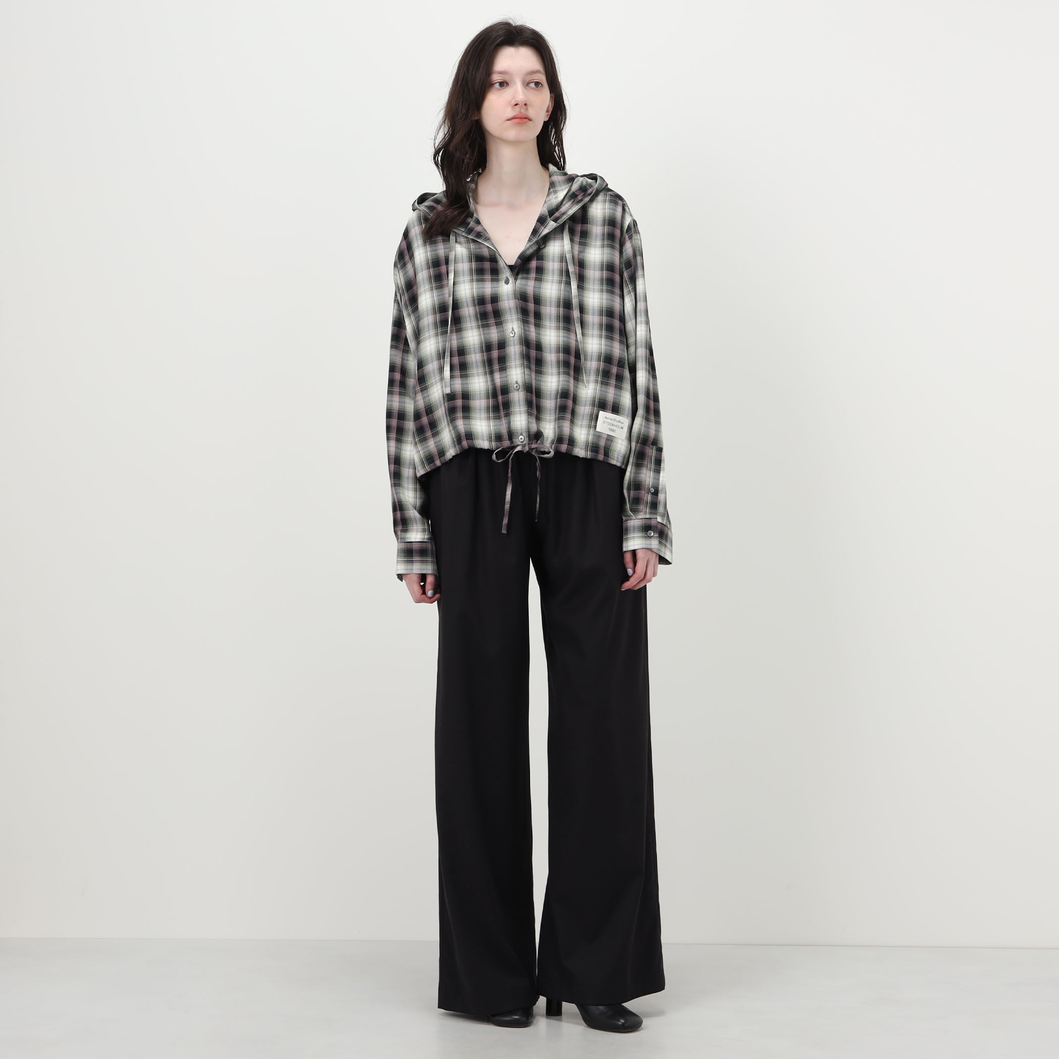 Acne Studios チェック フーデッドオーバーシャツ｜トゥモローランド