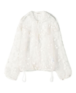 edition pourell トリコット エンブロイダリーブラウス