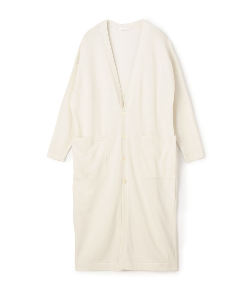 プレーンコットン Vネックロングカーディガン