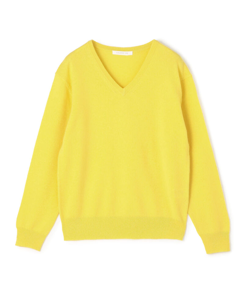 スコットランドカシミヤ Vネックニット