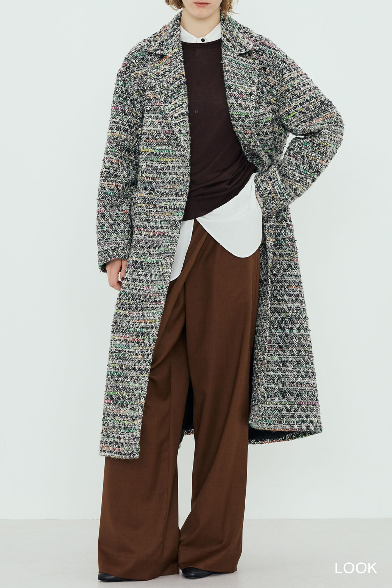 TOMORROWLAND.B マイクロタフタ ロングシャツ　ネイビー TOMORROWLAND.B マイクロタフタ ロングシャツ ネイビー