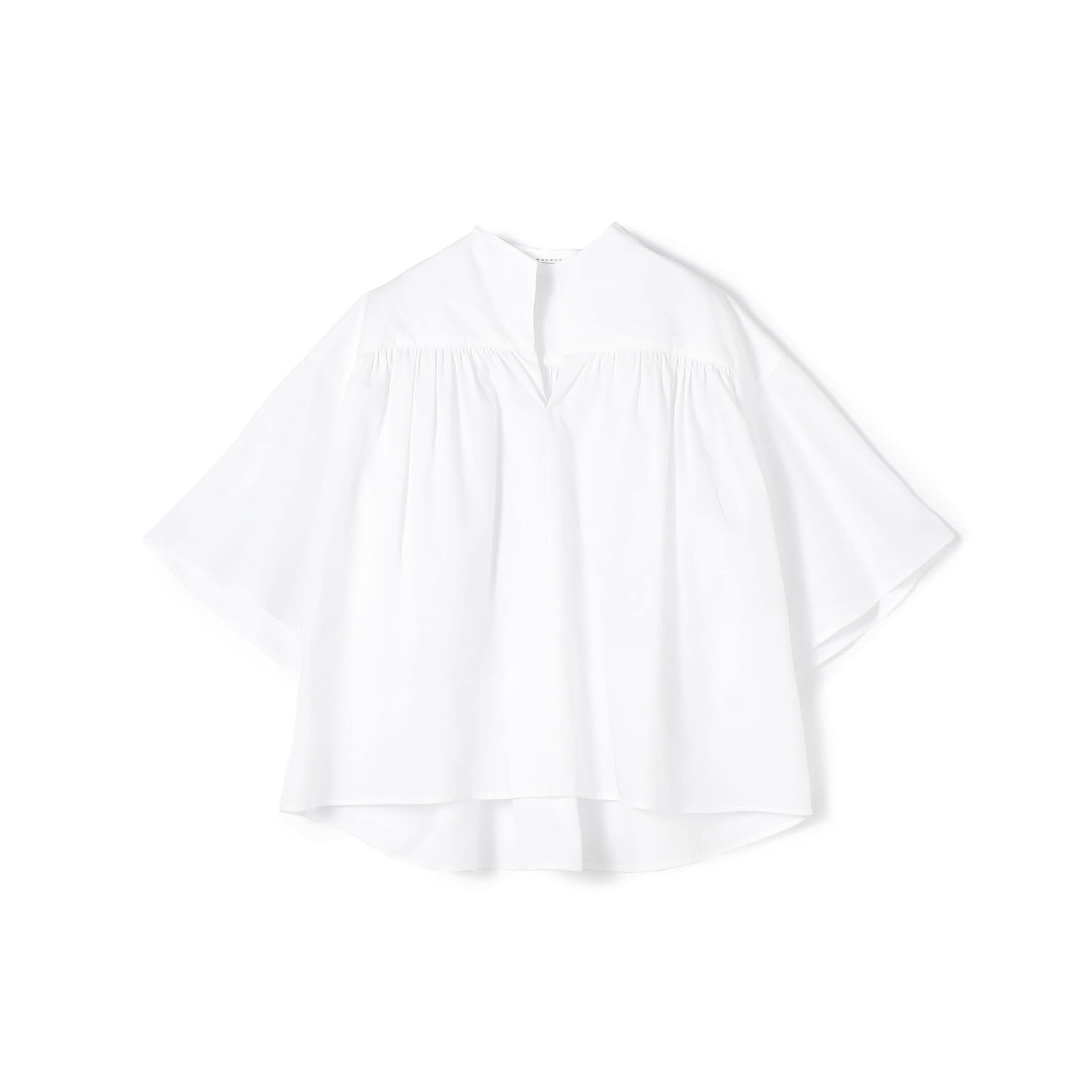 コットンブロード ギャザーブラウス