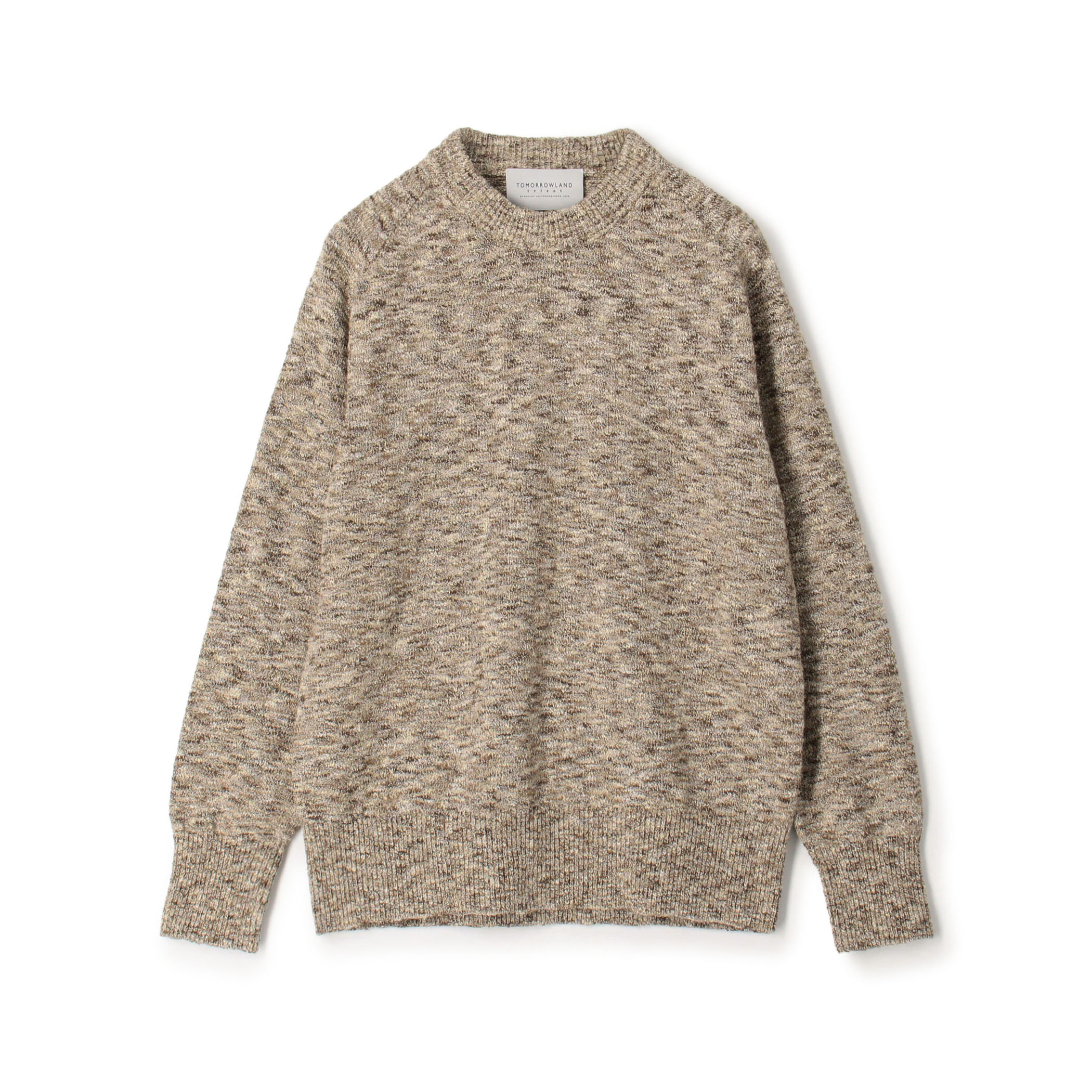 TOMORROWLAND tricot コットンナイロンメランジニット クルーネックプルオーバー