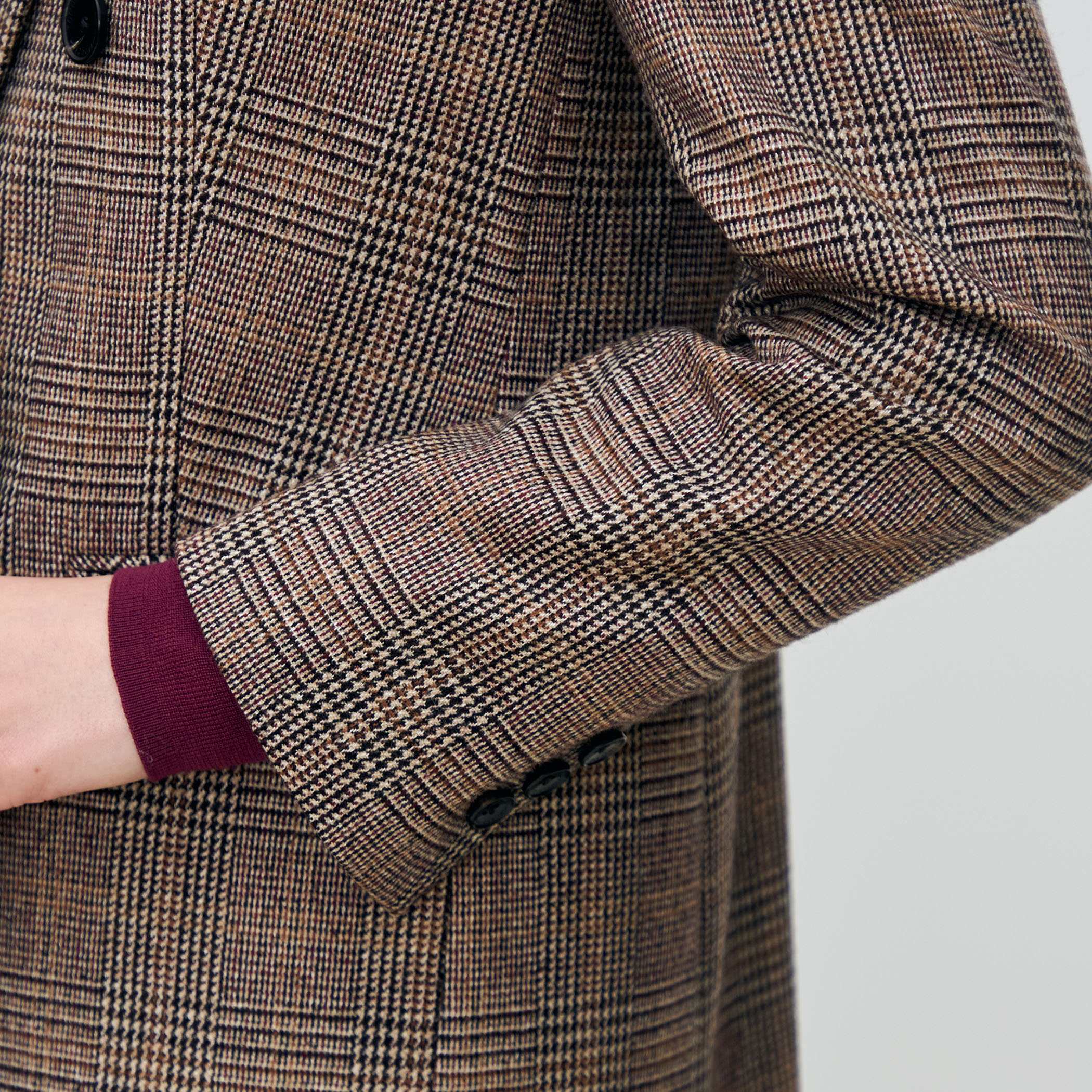 未使用 トゥモローランドコレクション ダブルブレストジャケット ブラウン 36 TOMORROWLAND｜シックシェファード ダブルブレストジャケット