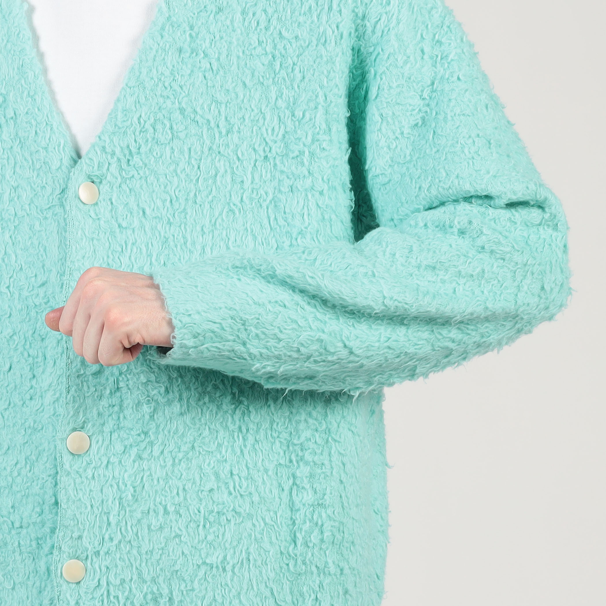 別注】ROUTINE ヴィンテージ起毛 Vネックカーディガン