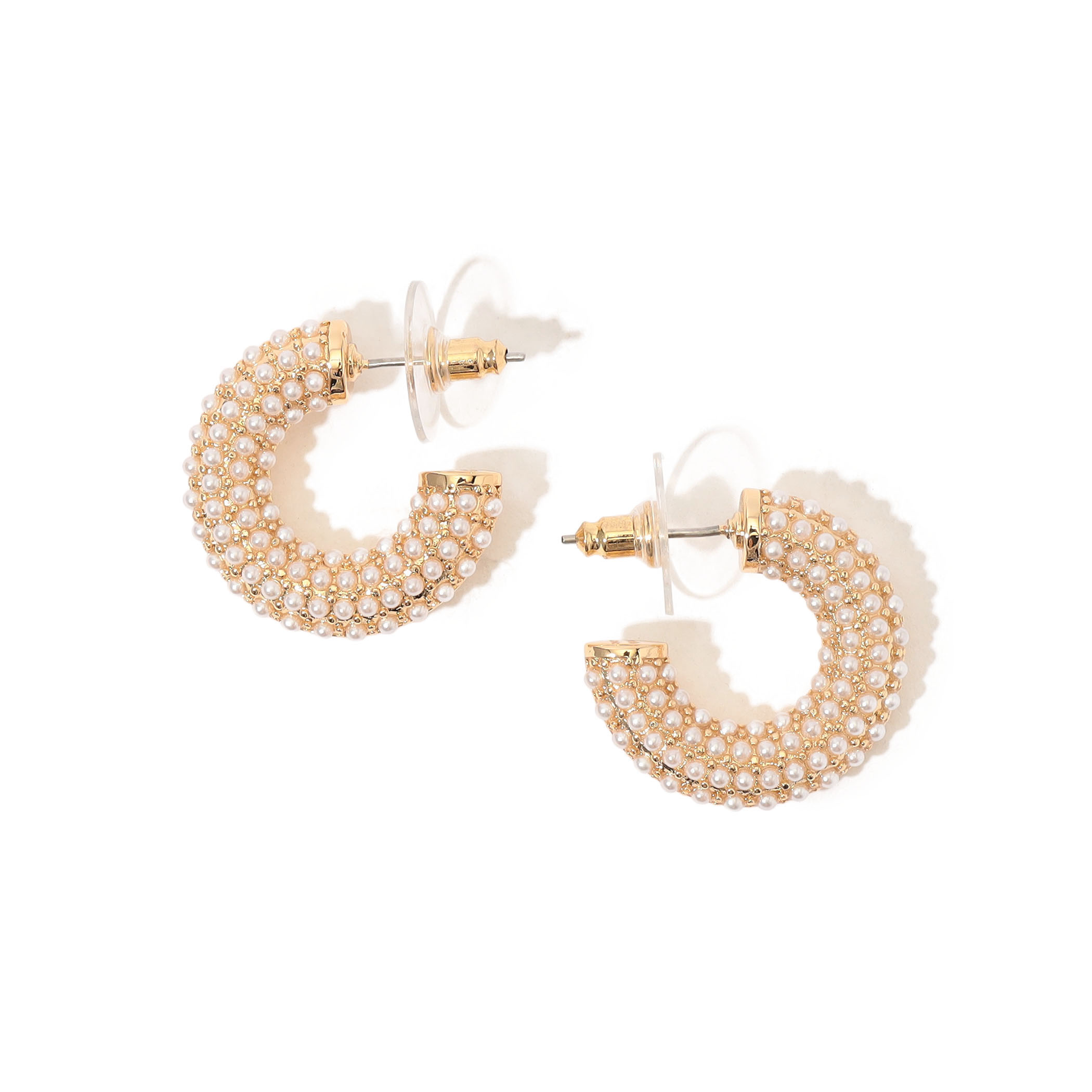 Kenneth Jay Lane Pearl Post Hoops ピアス