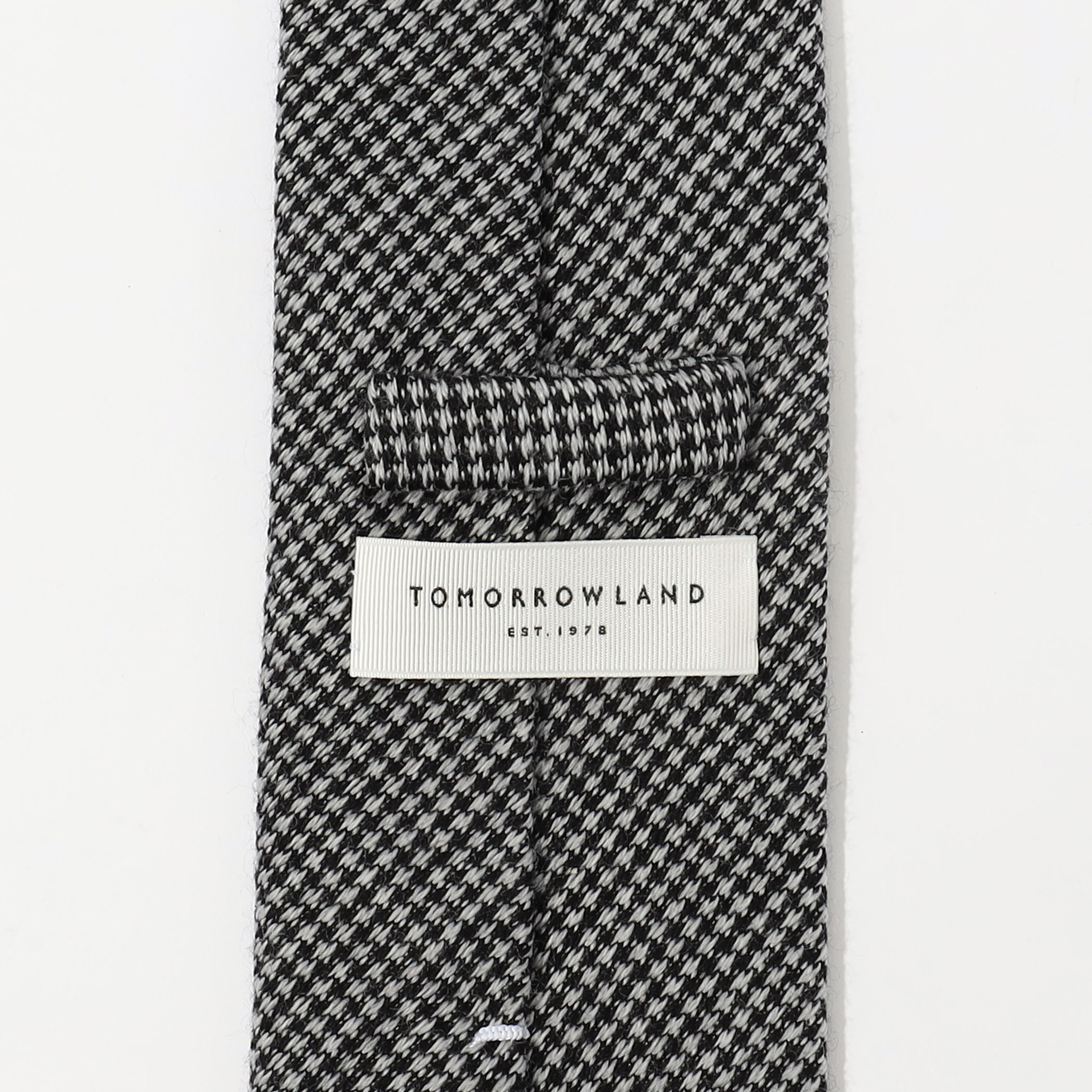 TOMORROWLAND ウールシルク ハウンドトゥース柄ネクタイ