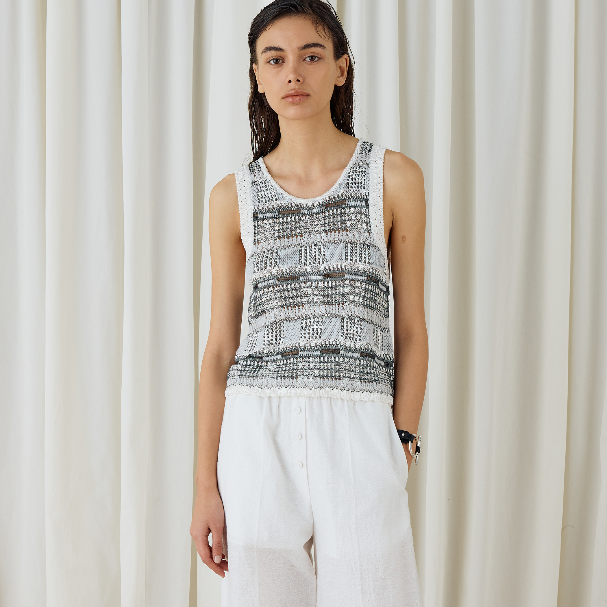 TOMORROWLAND / トゥモローランド レースステッチ タンクトップ TOMORROWLAND｜レースステッチ タンクトップ | Rakuten Fashion