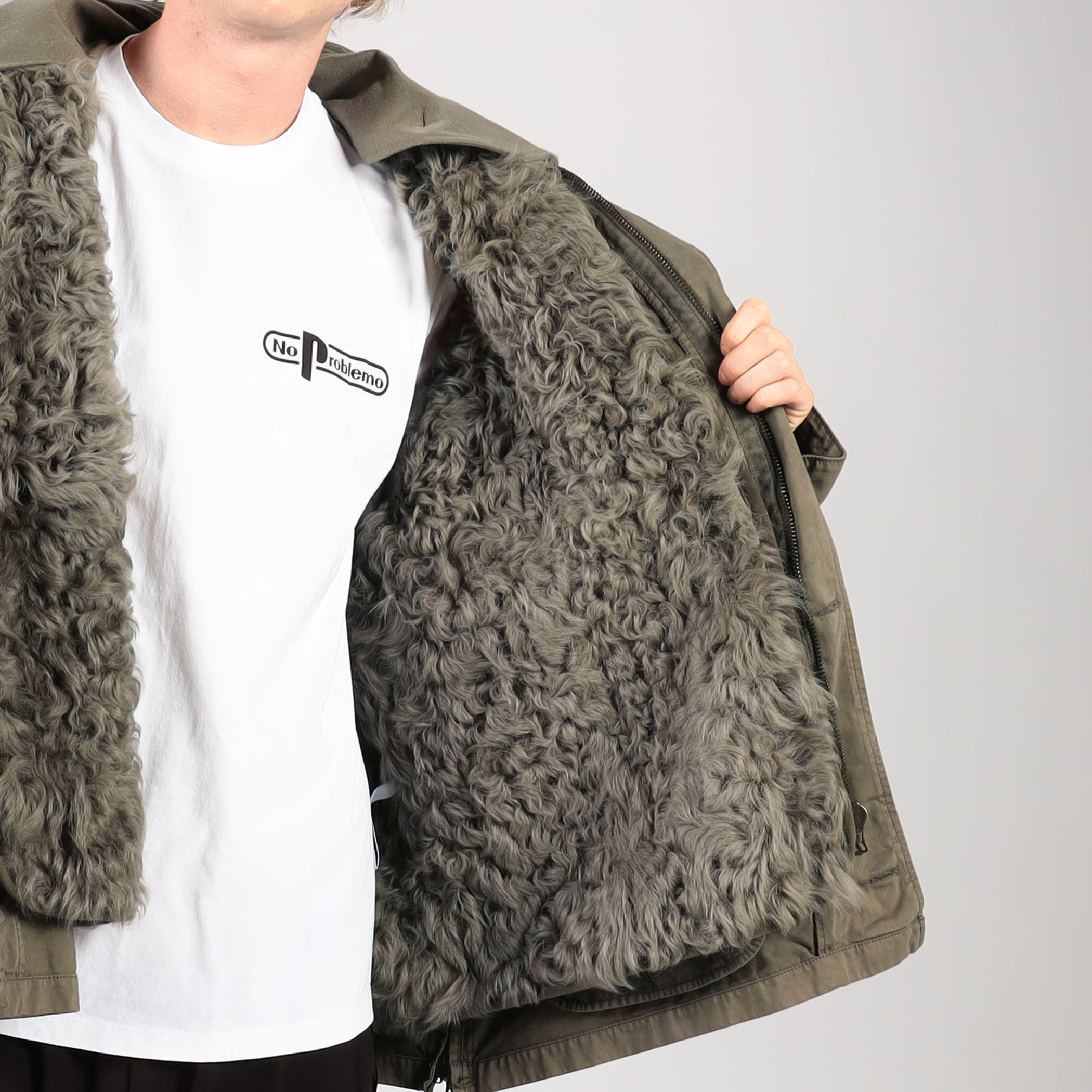 kiminori morishita Garment dyed st mods with fur liner