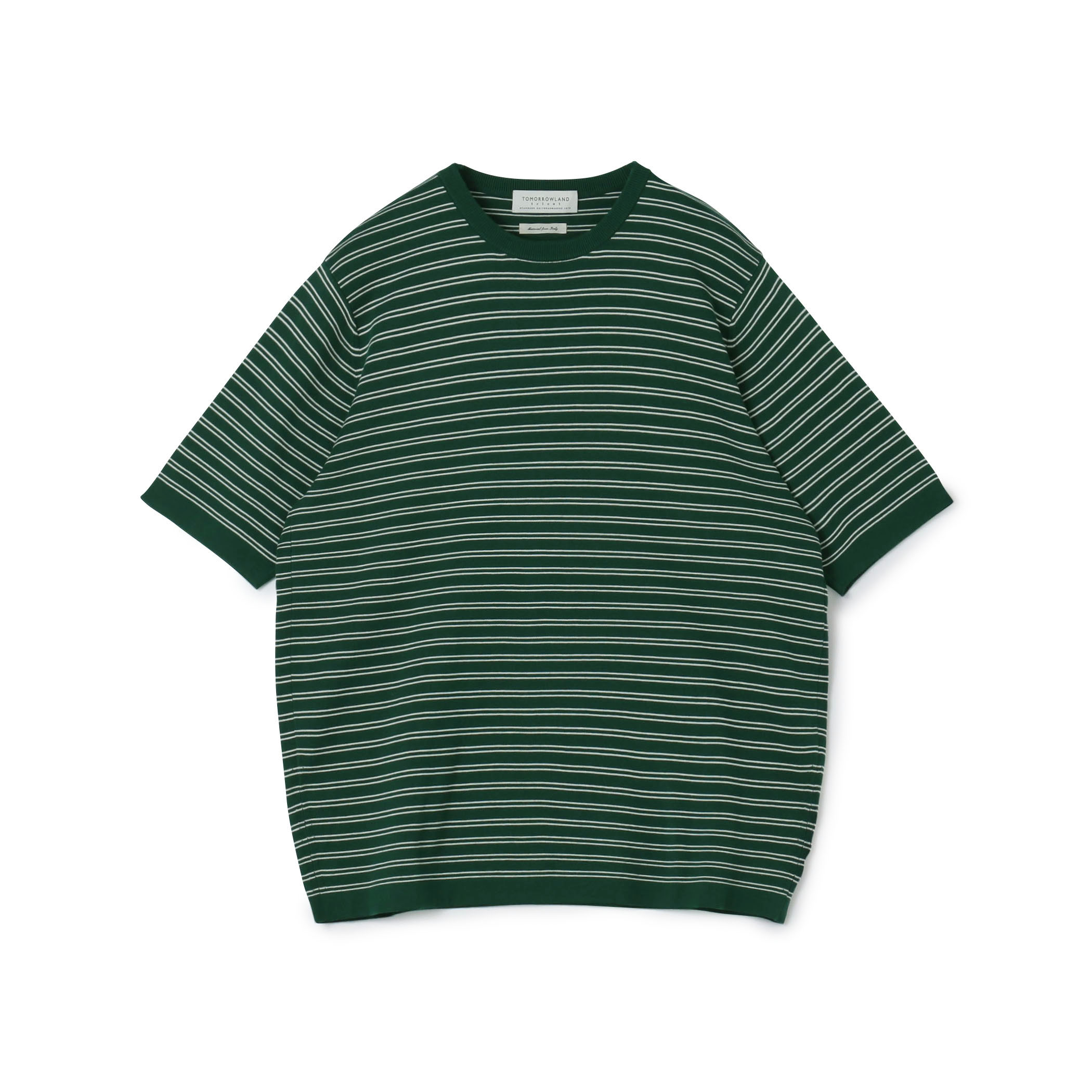 ■TOMORROWLAND tricot シーアイランドコットン ハーフスリーブクルーネックニット