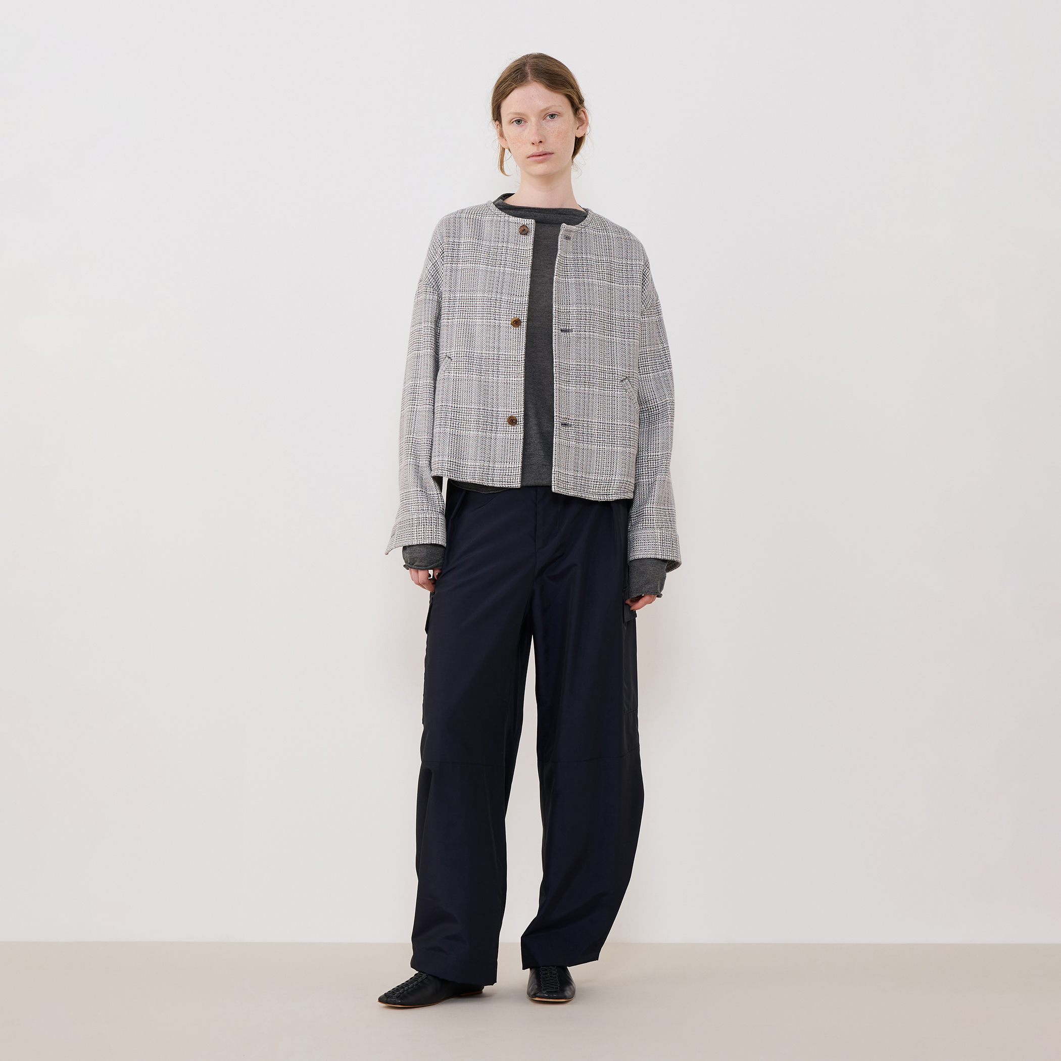 リネアコットンツイード コクーンブルゾン｜トゥモローランド 公式通販