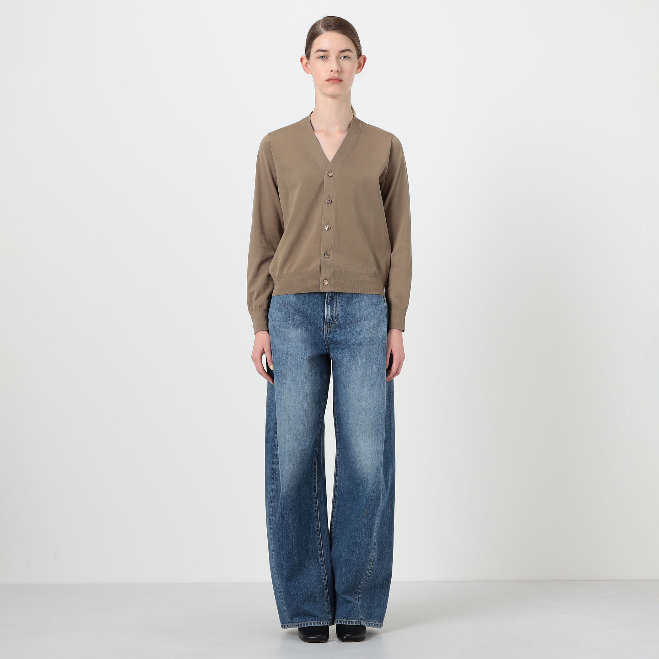 HYKE SHEER BACK KNIT CARDIGAN｜トゥモローランド 公式サイト