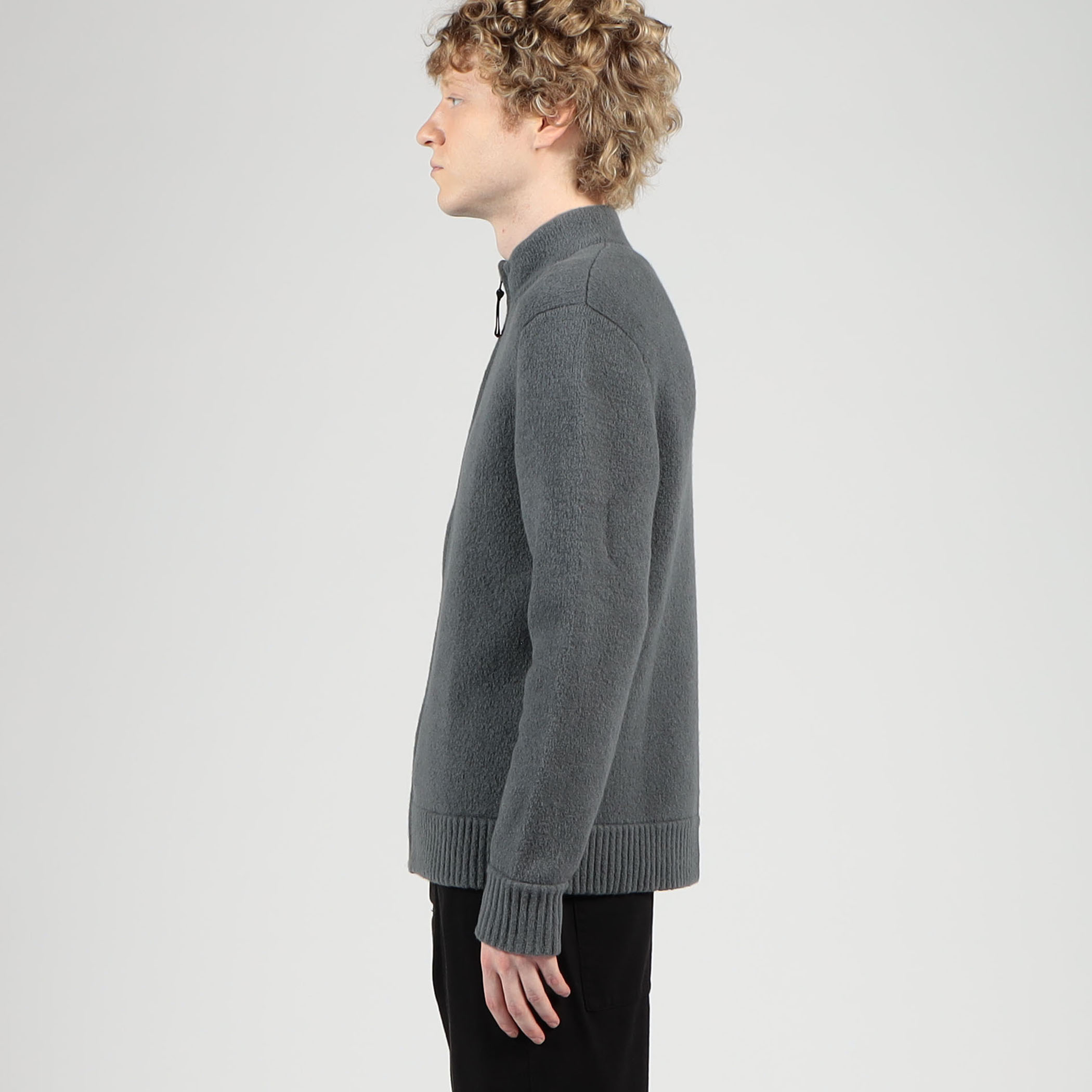 コットンナイロンカシミヤ ジップアップカーディガン MCCF2090