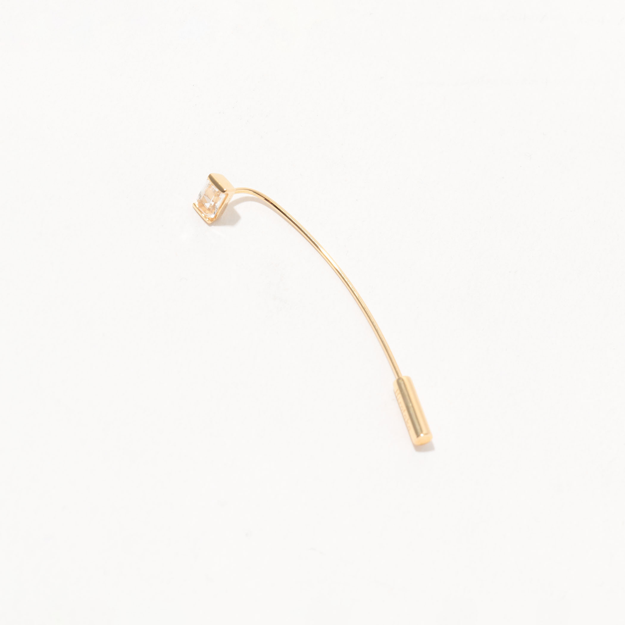 Hirotaka Bird of Paradise ゴールド×ホワイトトパーズ バーピアス