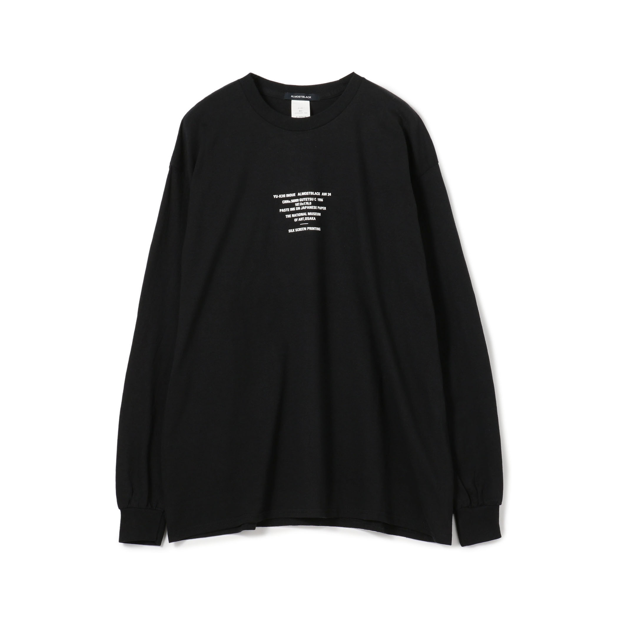 ALMOSTBLACK CREW NECK PRINT LONG