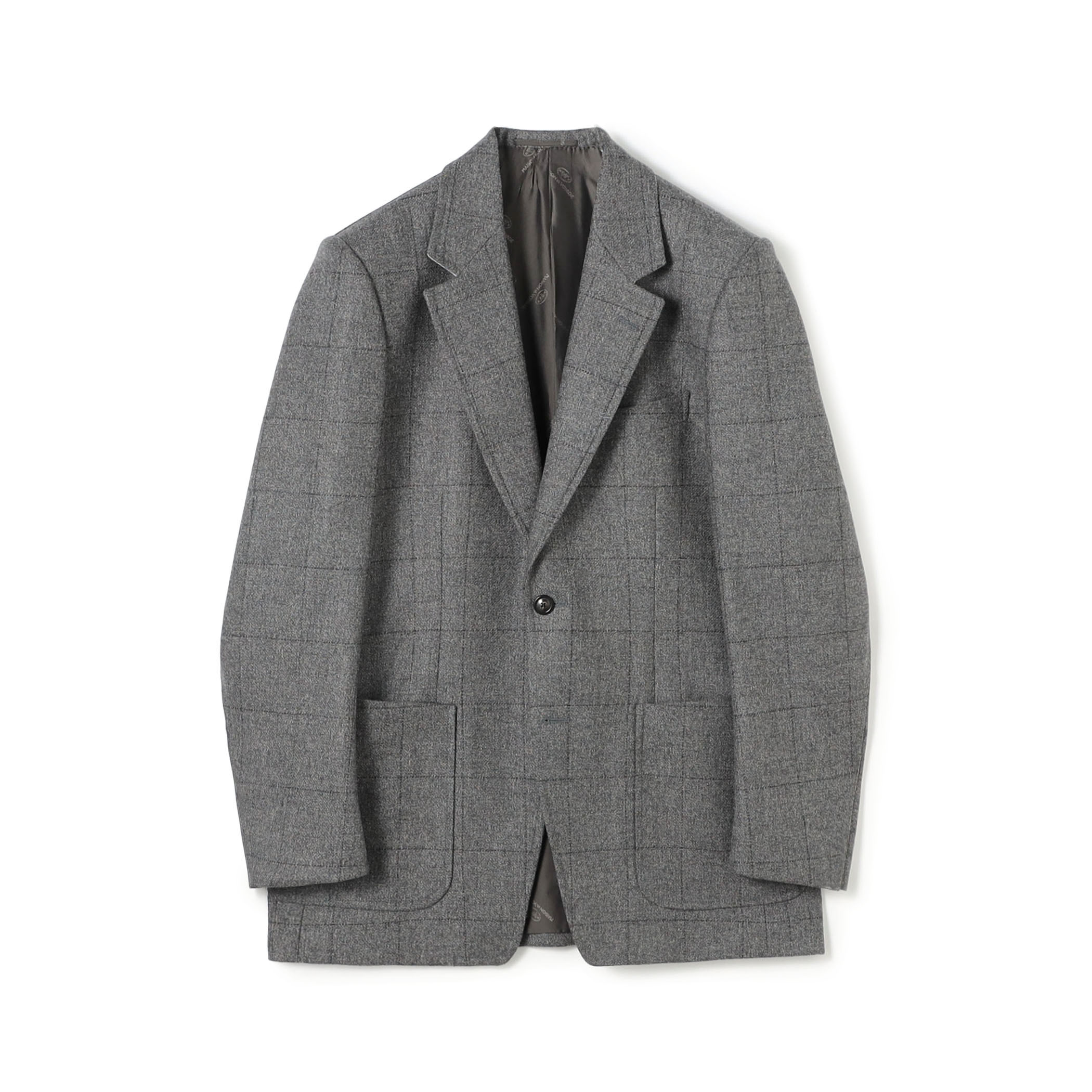 ウールツイード シングルブレステッド2Bジャケット LOVAT