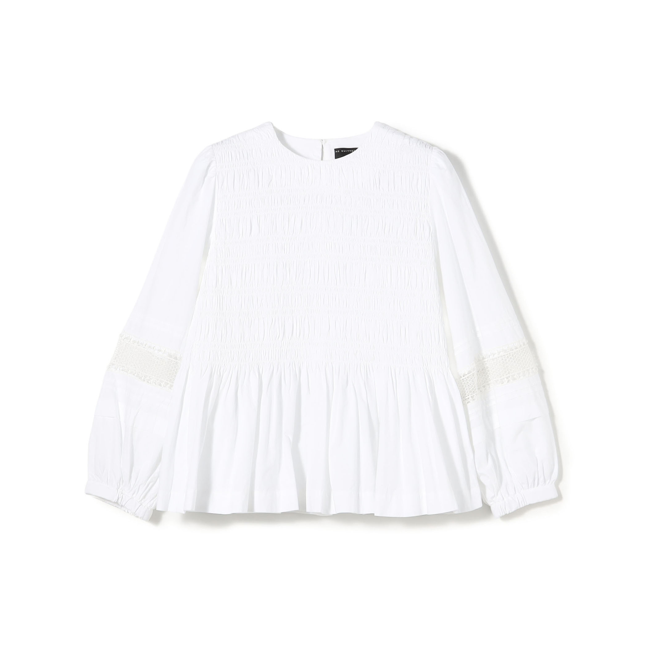 【別注】ne Quittez pas BLACK Gather ブラウス