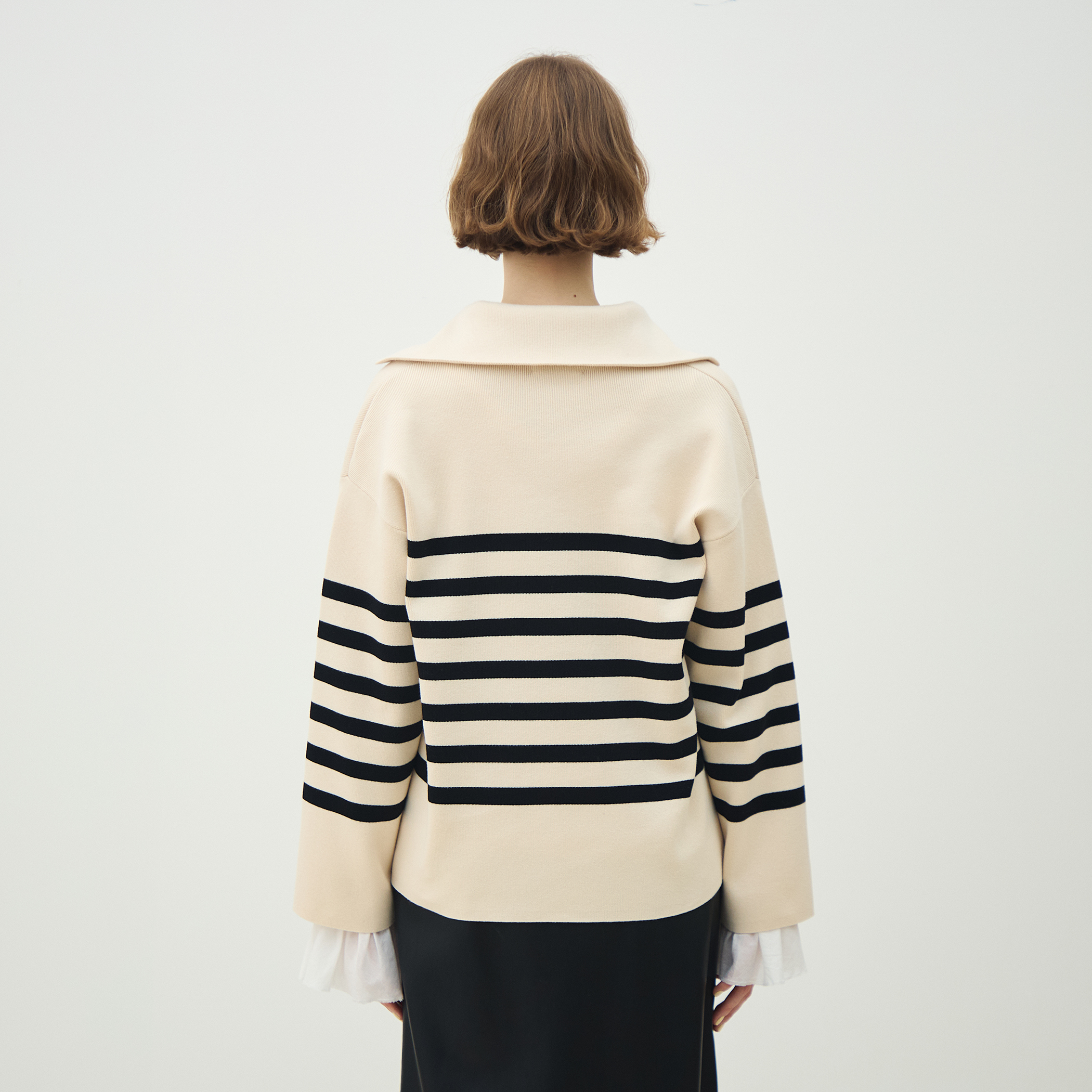 未使用タグ付URBAN RESEARCH日本製 レース×ボーダープルオーバー 1 パネルボーダー レースアッププルオーバー｜トゥモローランド 公式通販