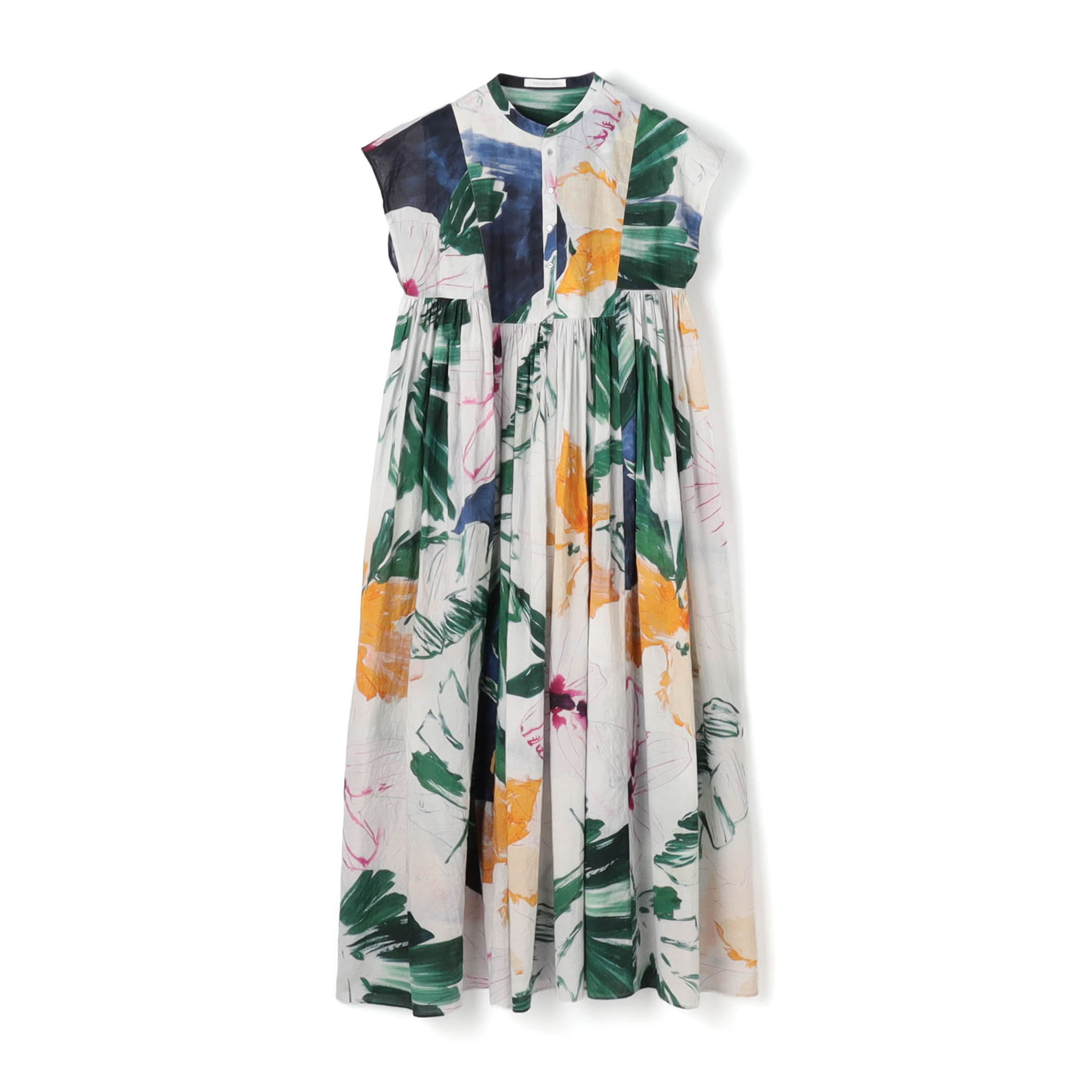 インドコットンプリント フレアワンピース