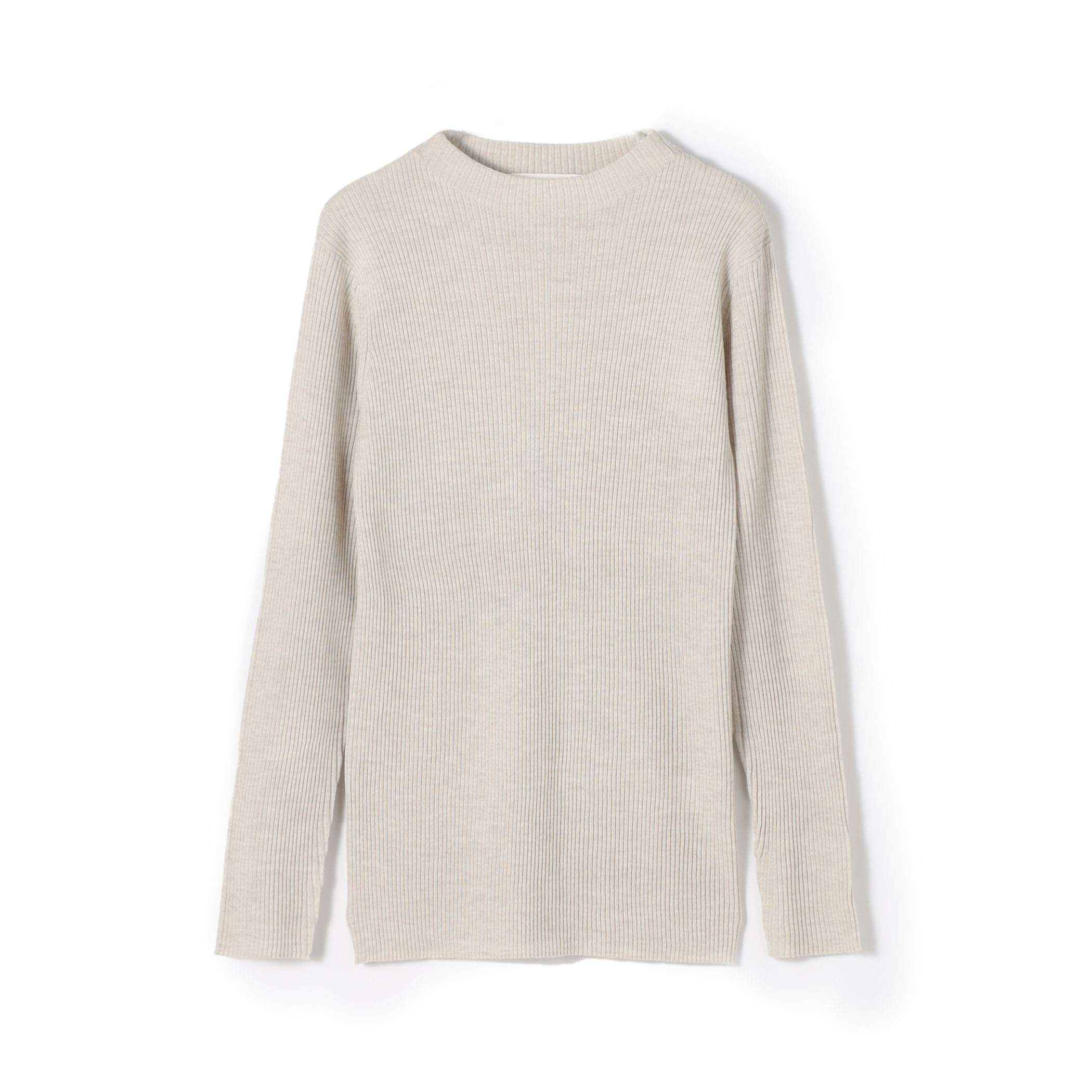 プルミエールウールリブ ボトルネックプルオーバー