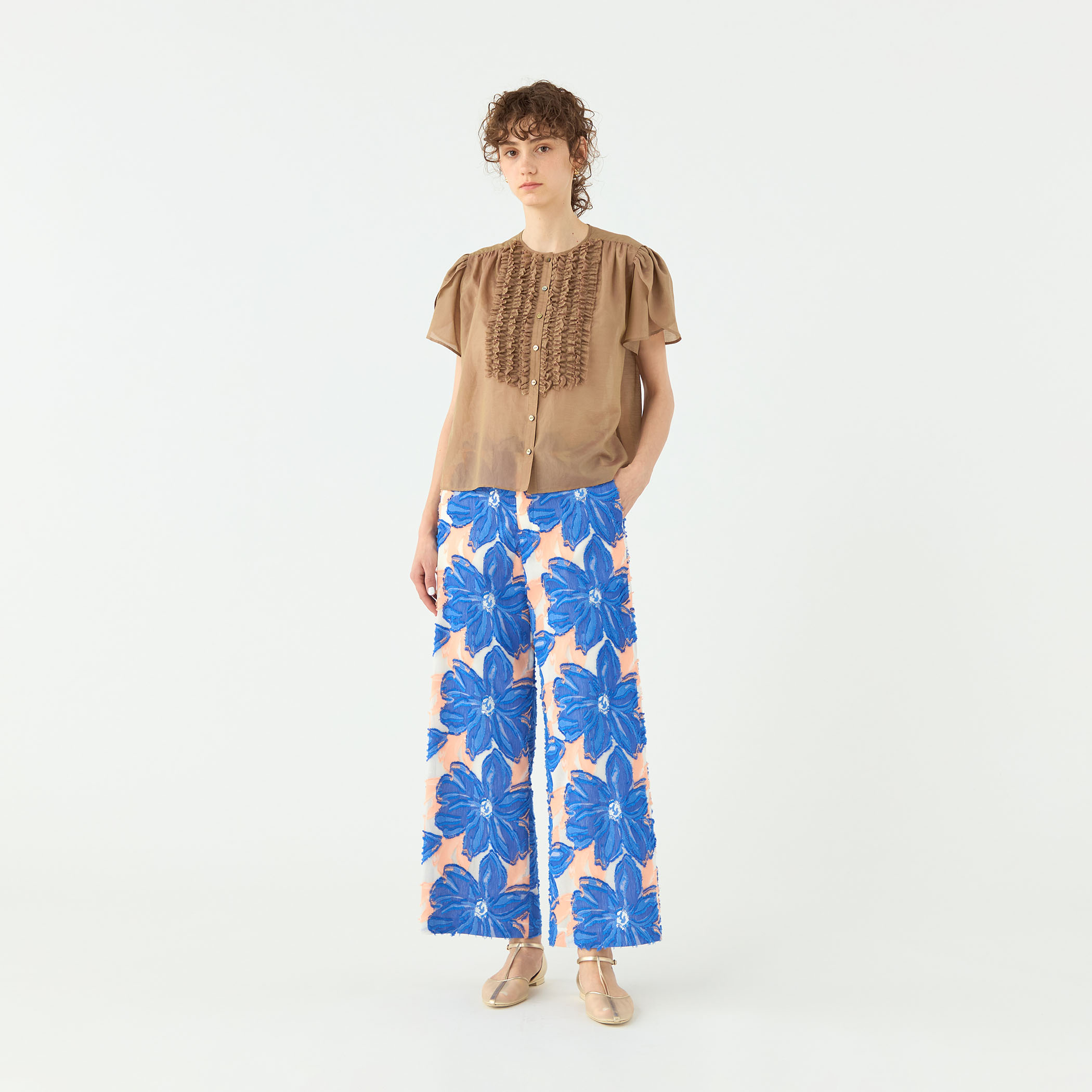 ☆パン☆ オールニードルニットジョガーパンツ(S BEIGE): ボトムス