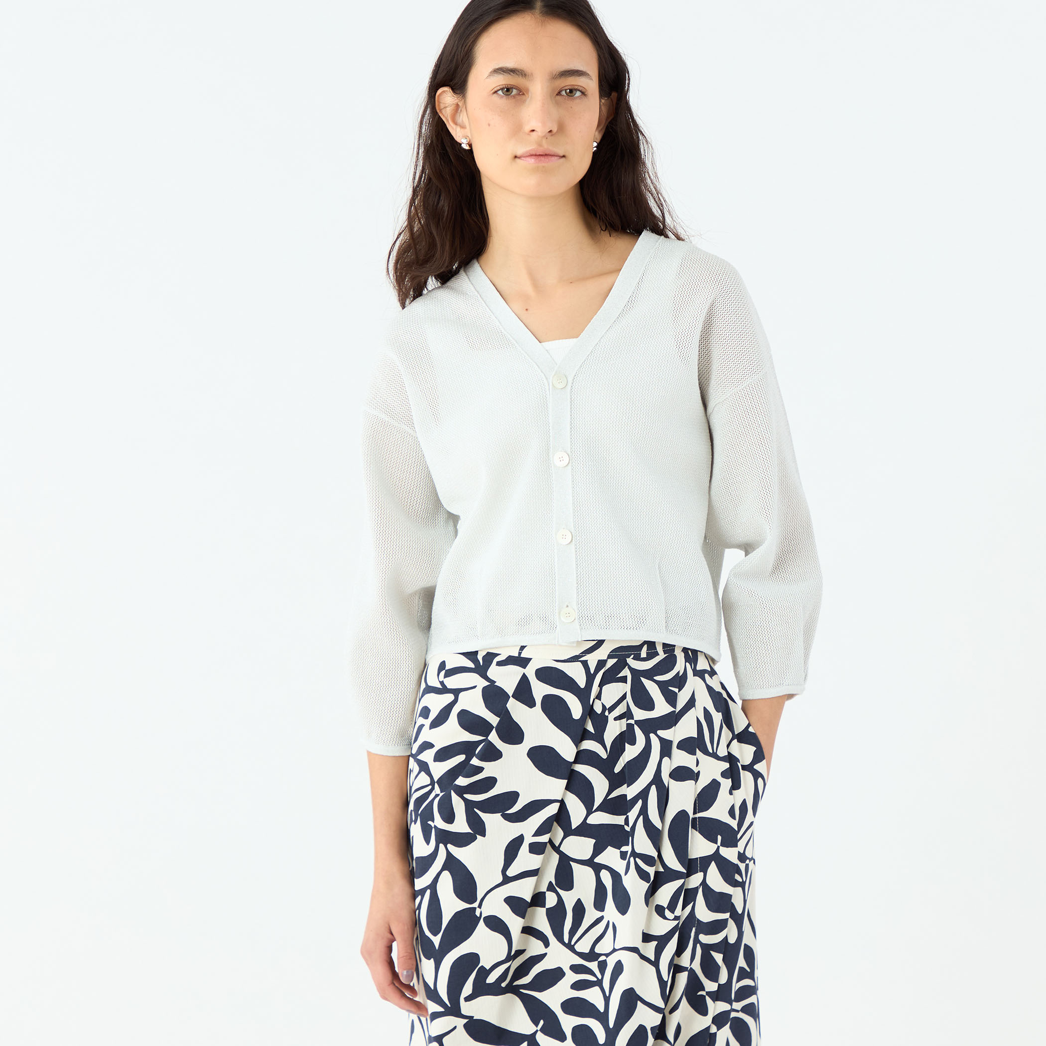 みーさん専用 TOMORROWLAND メッシュコットン Vネックカーディガン セール】 メッシュコットン Vネックカーディガン （カーディガン