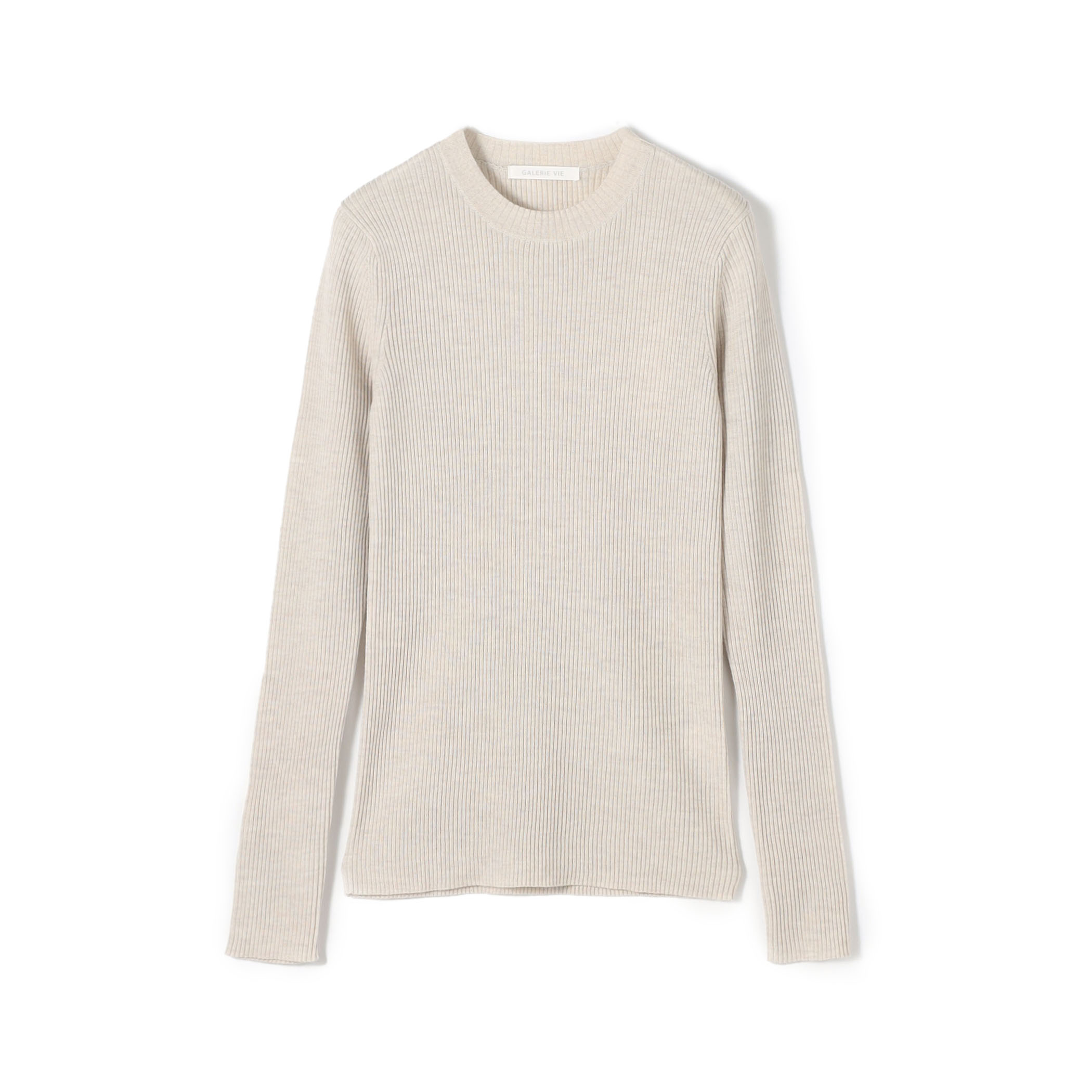 プルミエールウールリブ クルーネックプルオーバー