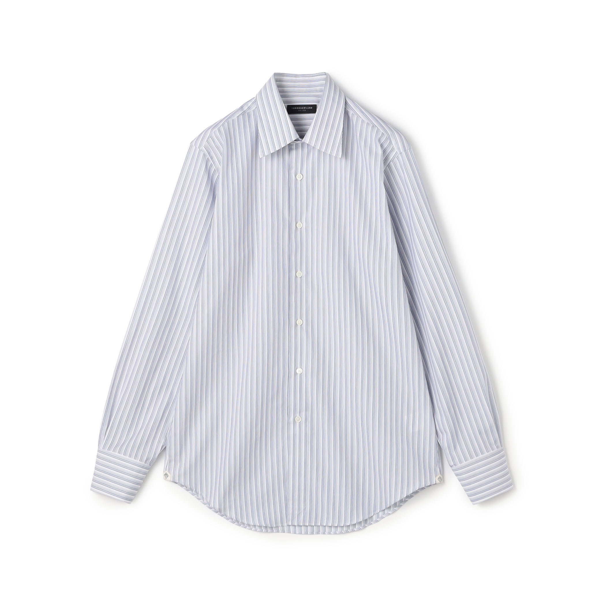 120/2スーピマコットンブロード マルチストライプ レギュラーカラー ドレスシャツ