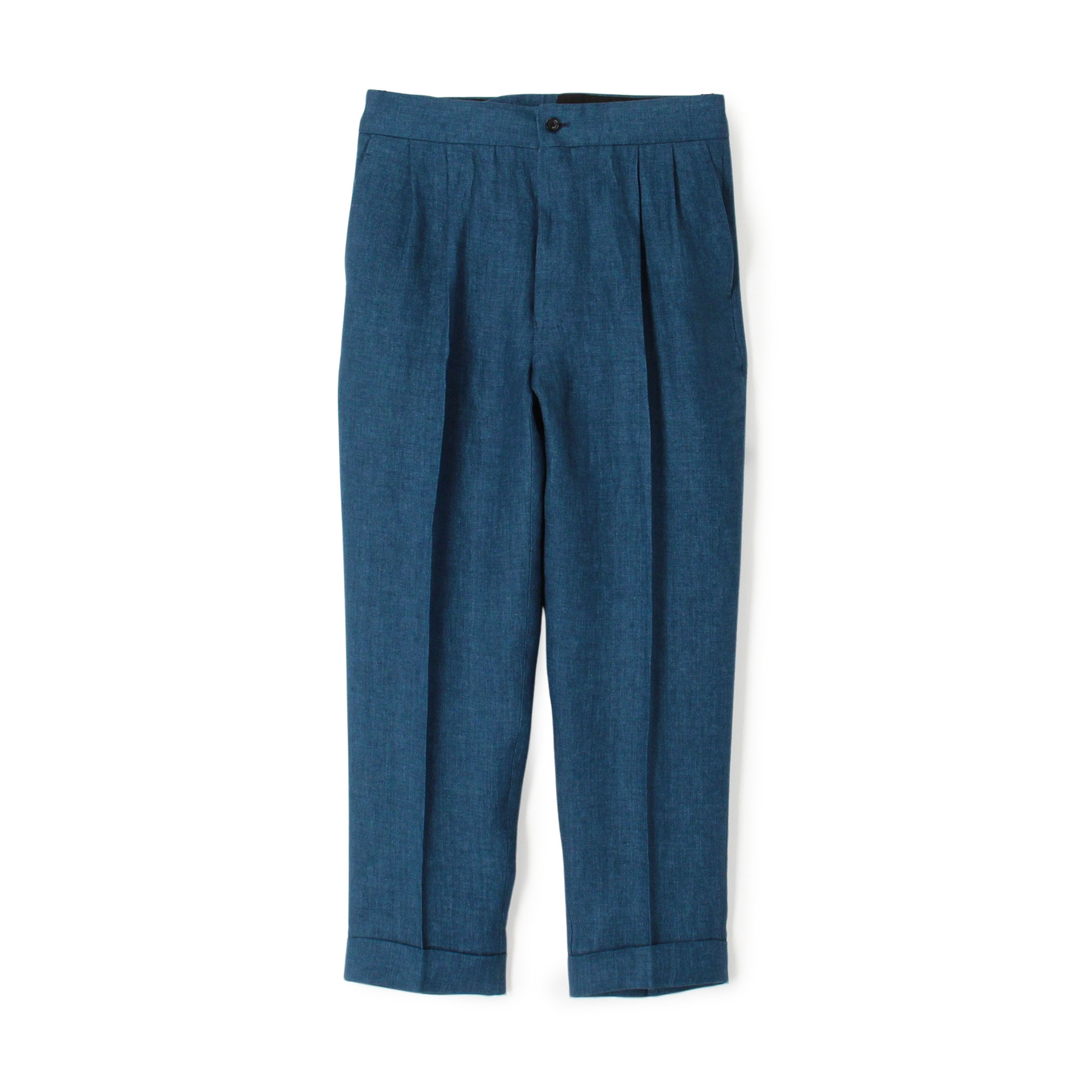 リネン バックベルト ペグトップスラックス SOLBIATI