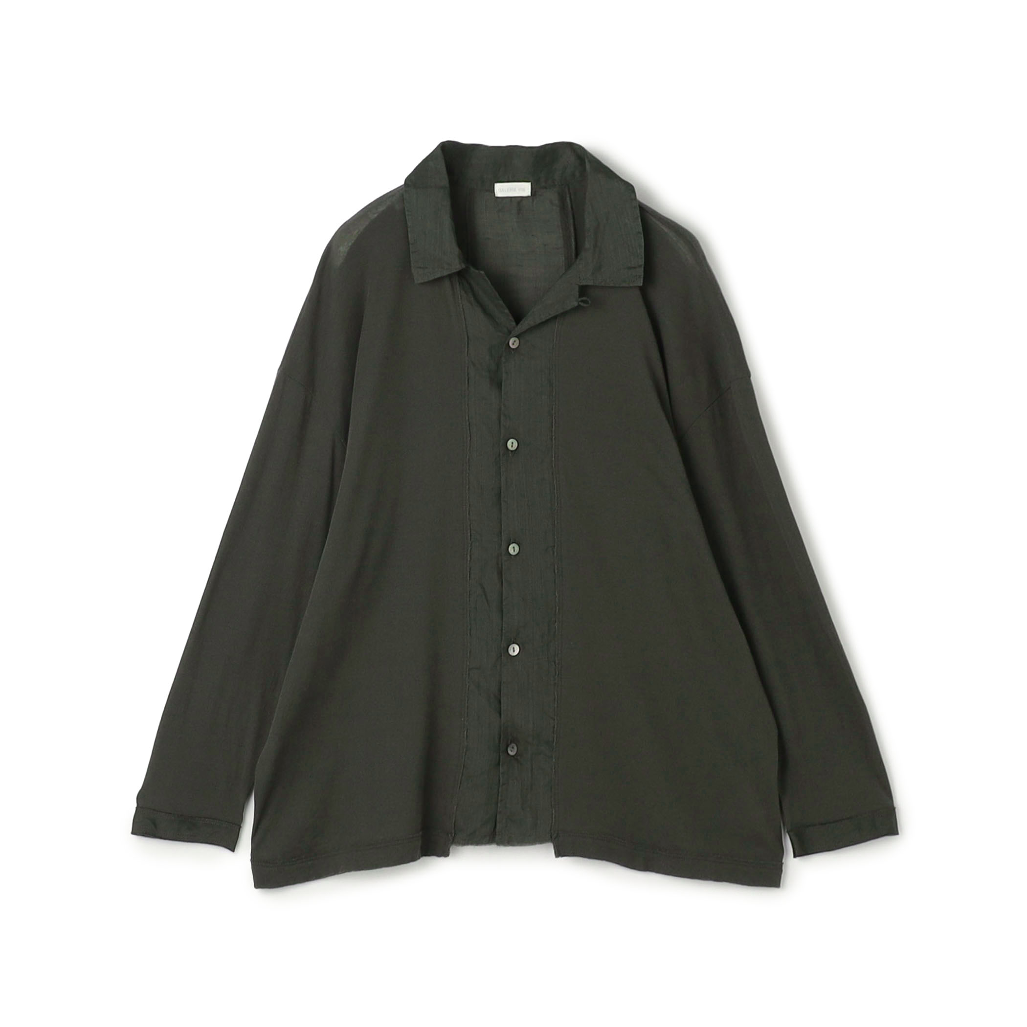 コットンガーゼフライス オープンカラーシャツ